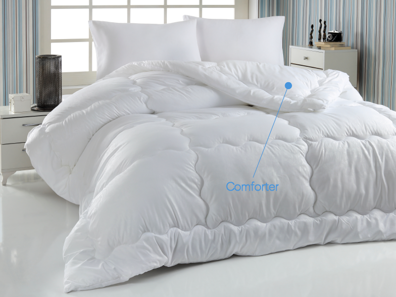 White quilted comforter