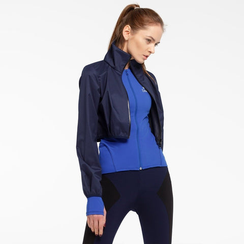 Sonia Double Layered Blue Jacket - Zarely