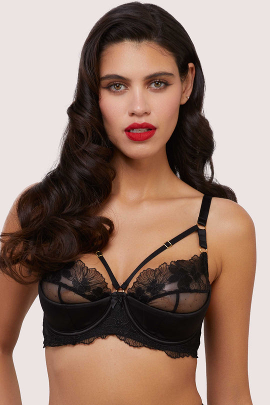 Playful Promises Bettie Page Elsie Lace 1/4 Cup Bra BP077 Womens Sexy Bras