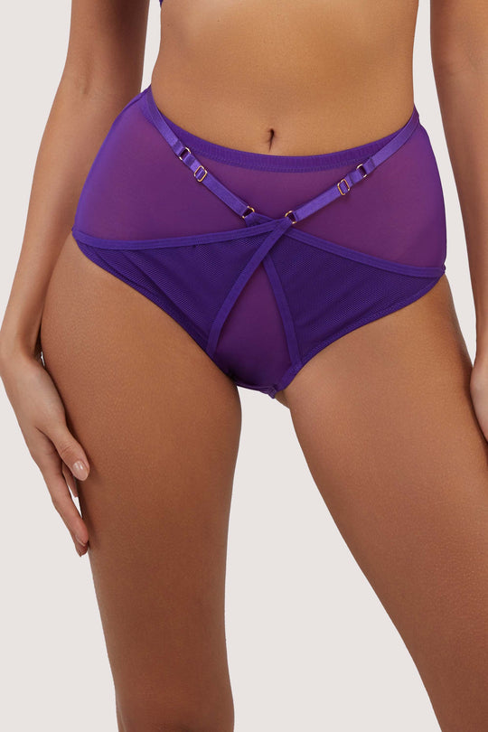 Bridget Knickers Sports Underwear Ladies High Waist Panties Purple