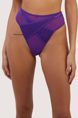 High Rise Brief - Midnight Neon Purple