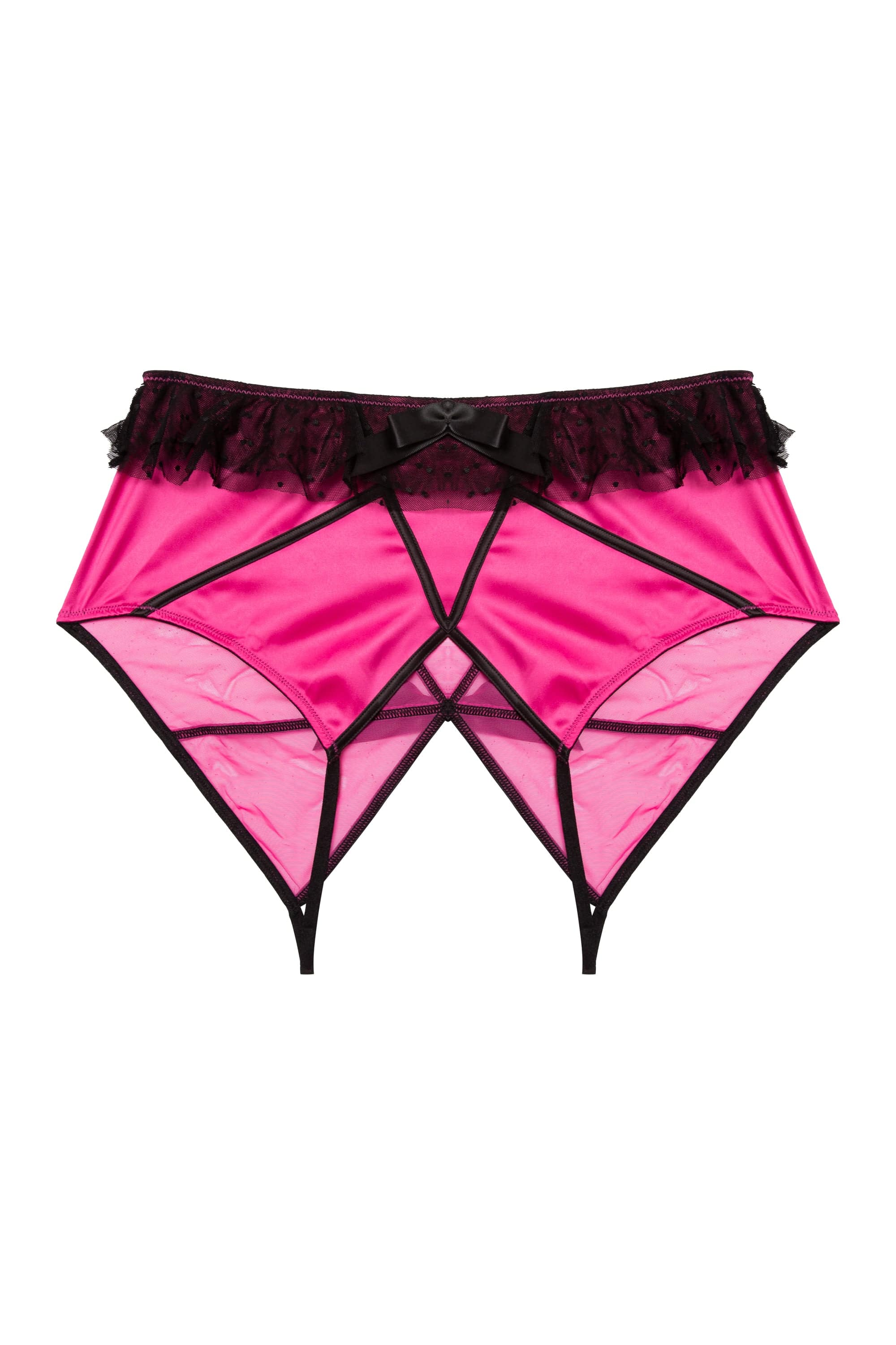 Inga Pink Ruffle Crotchless Brief