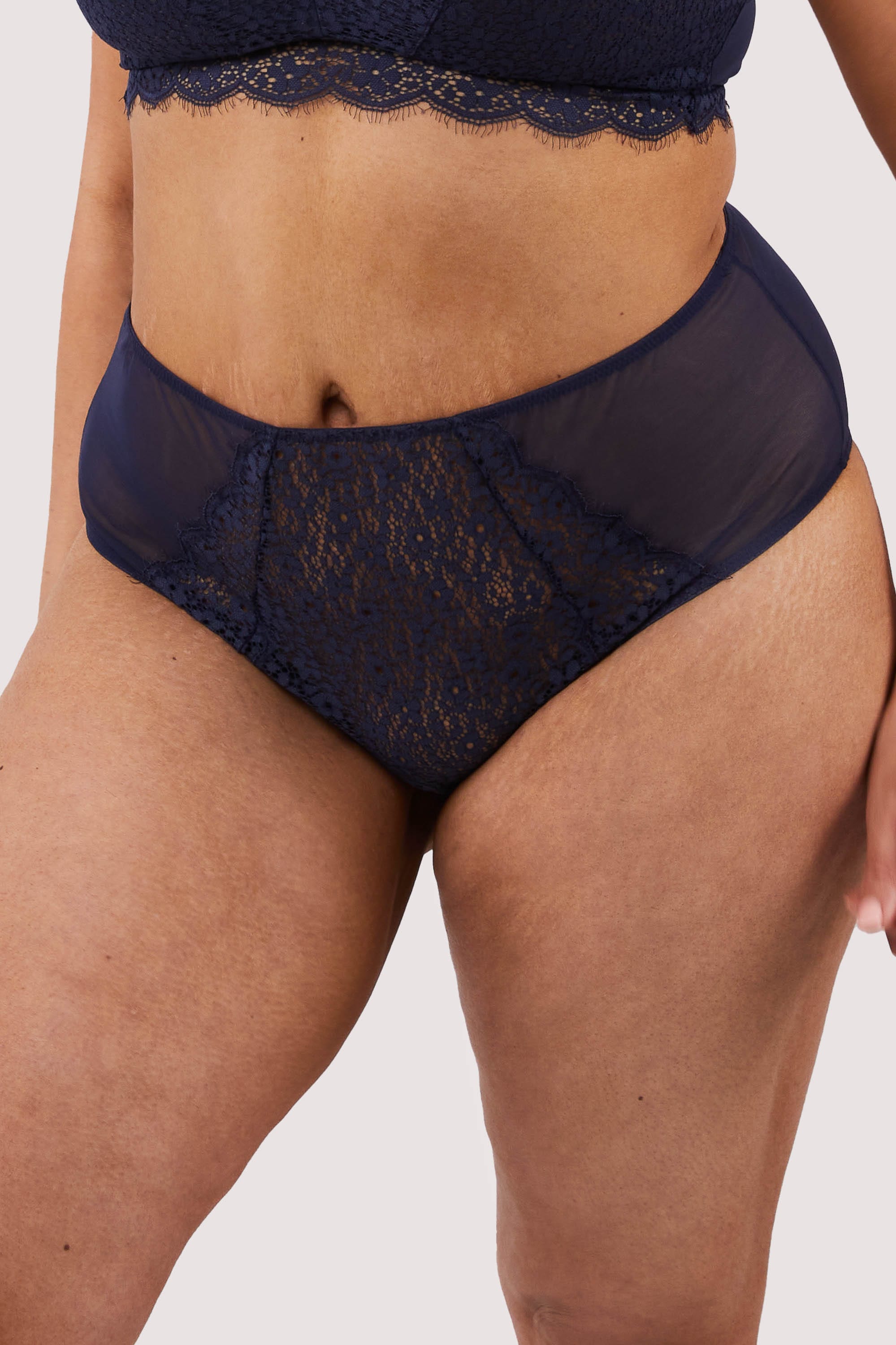 Emma Navy High Waisted Brief