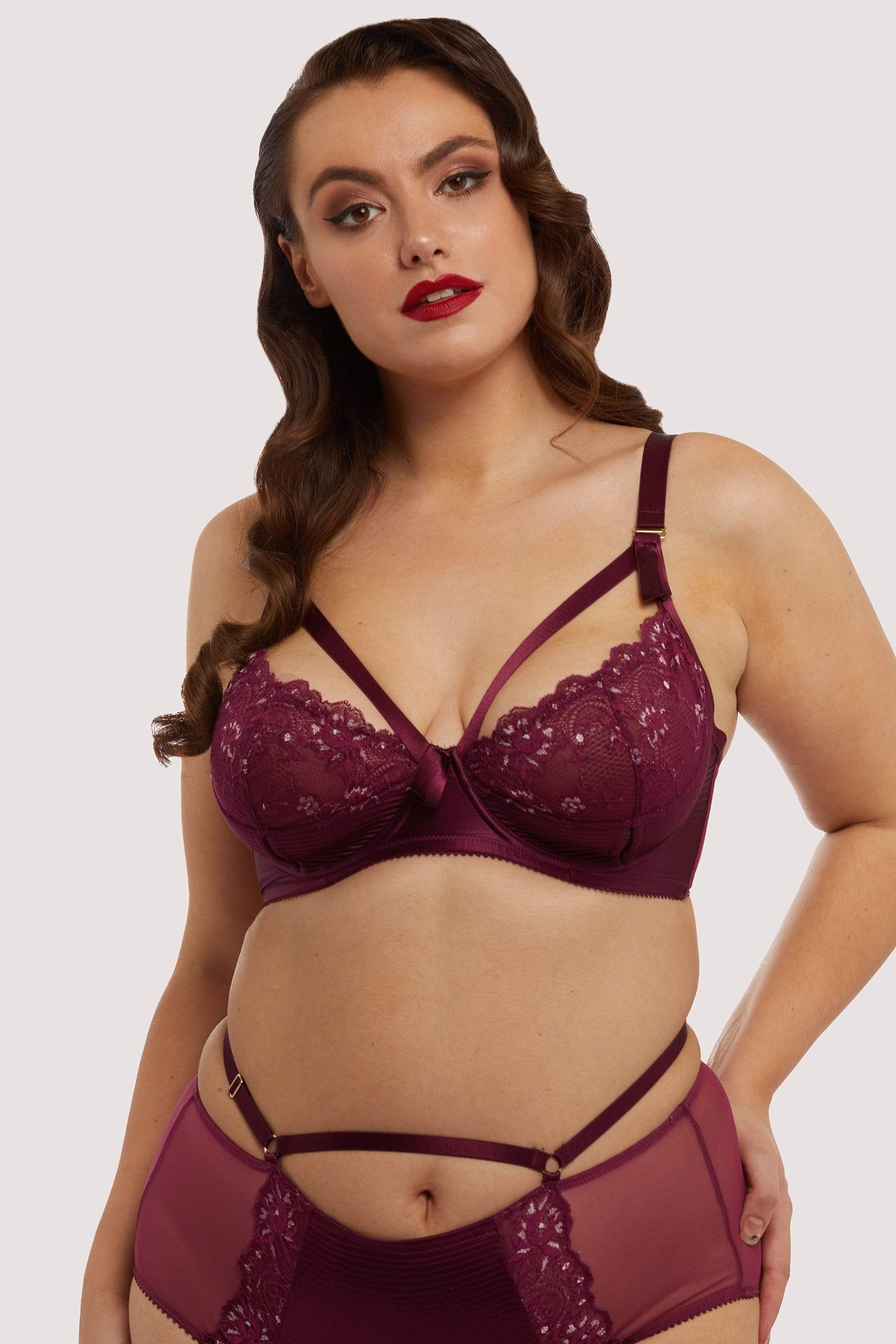 Madame X Dark Cherry Plunge Curve Bra