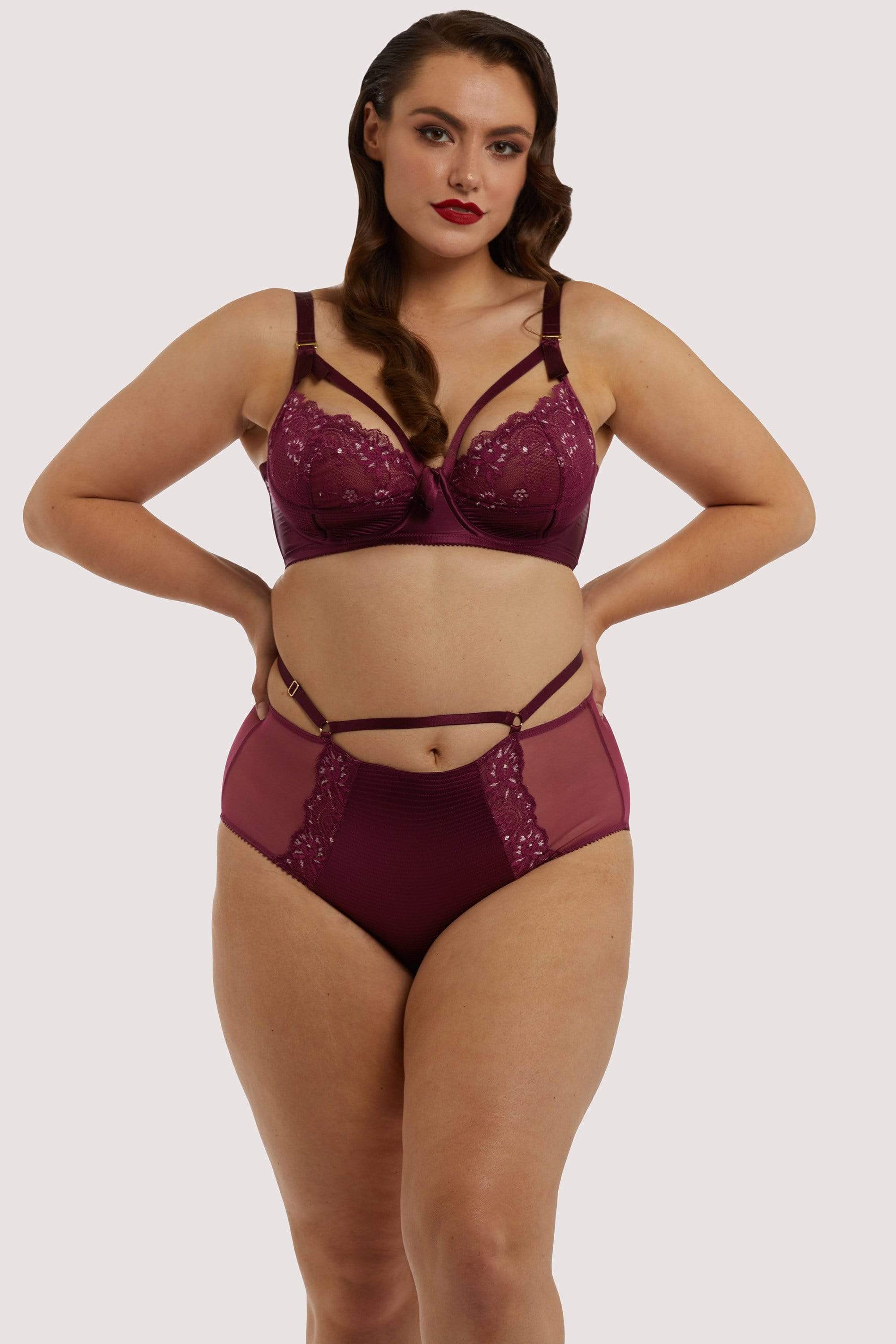 Madame X Dark Cherry Plunge Curve Bra