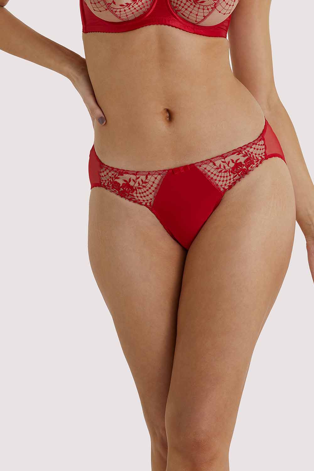 Julie's Roses Red Bikini Briefs