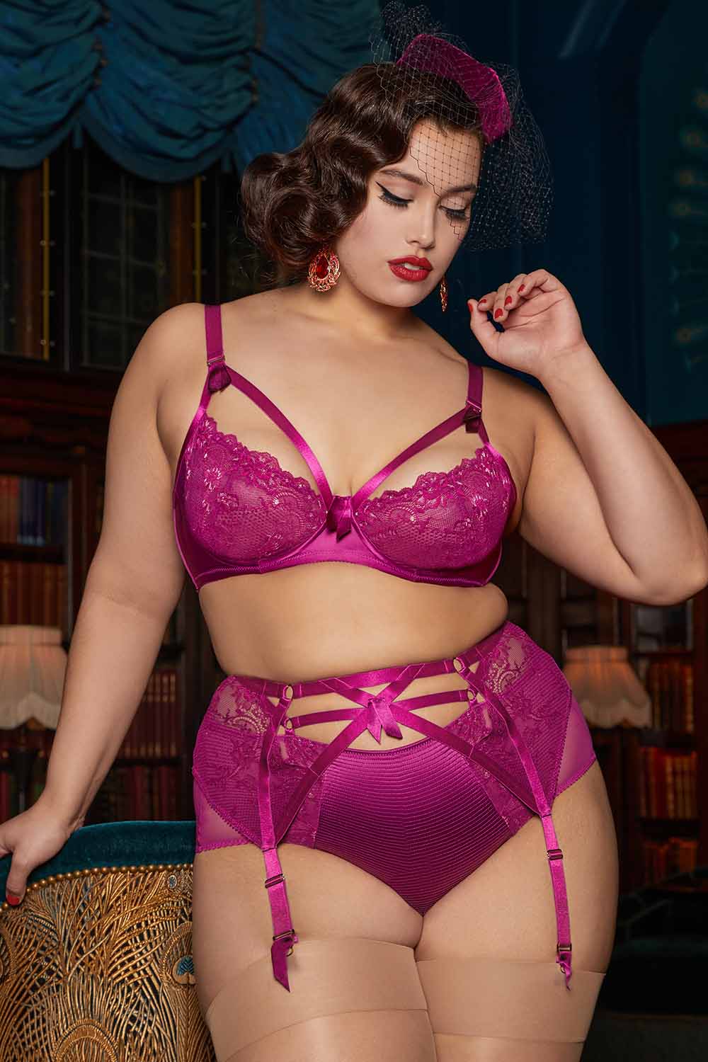 Madame X Magenta Curve High Waist Brief