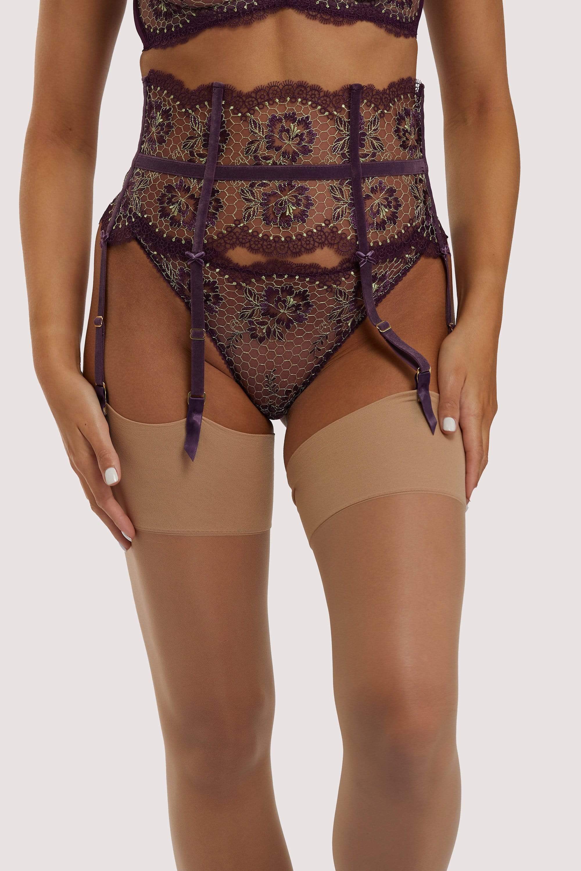 Evelina Aubergine Suspender