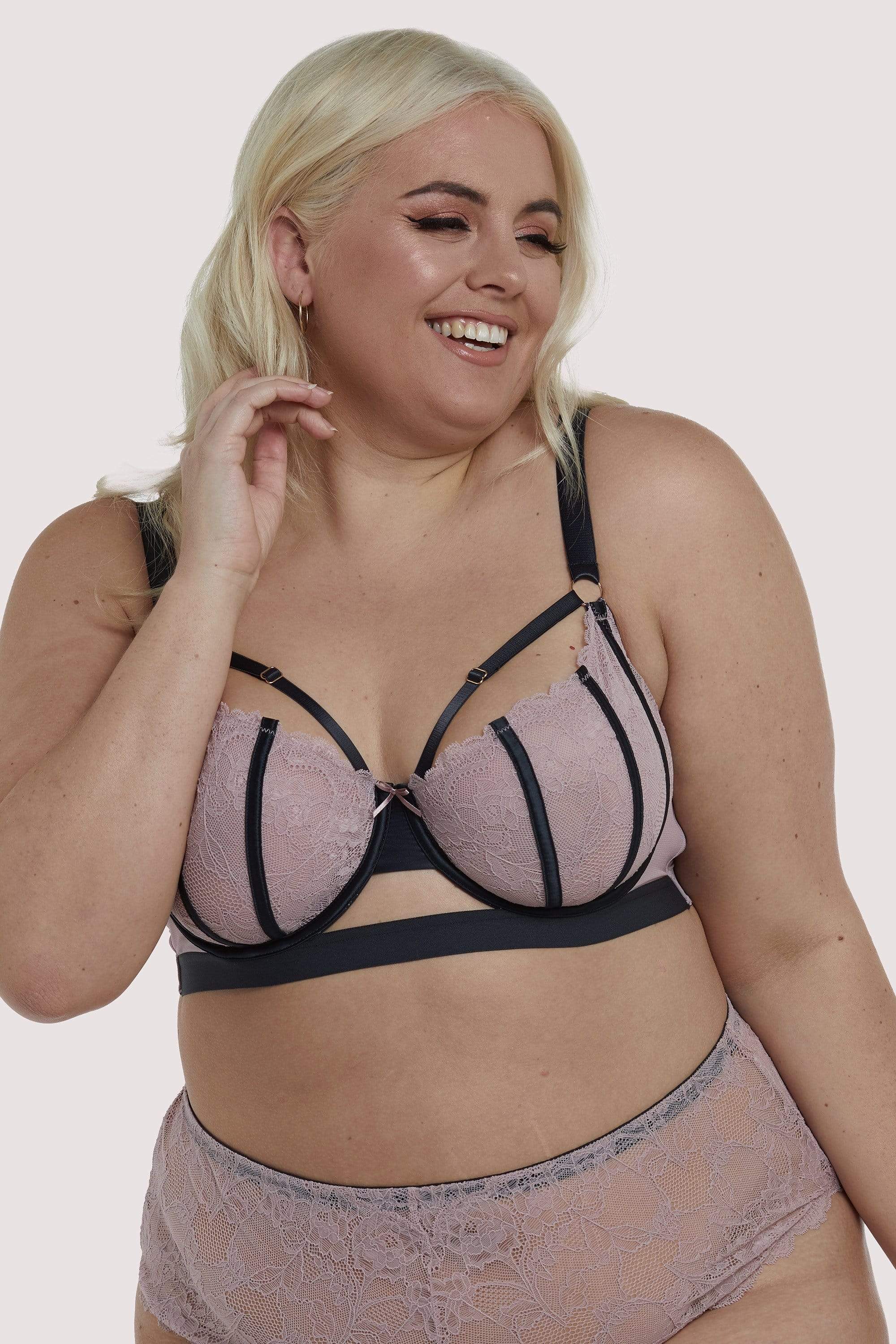 Celestina Satin Binding Lace Curve Bra