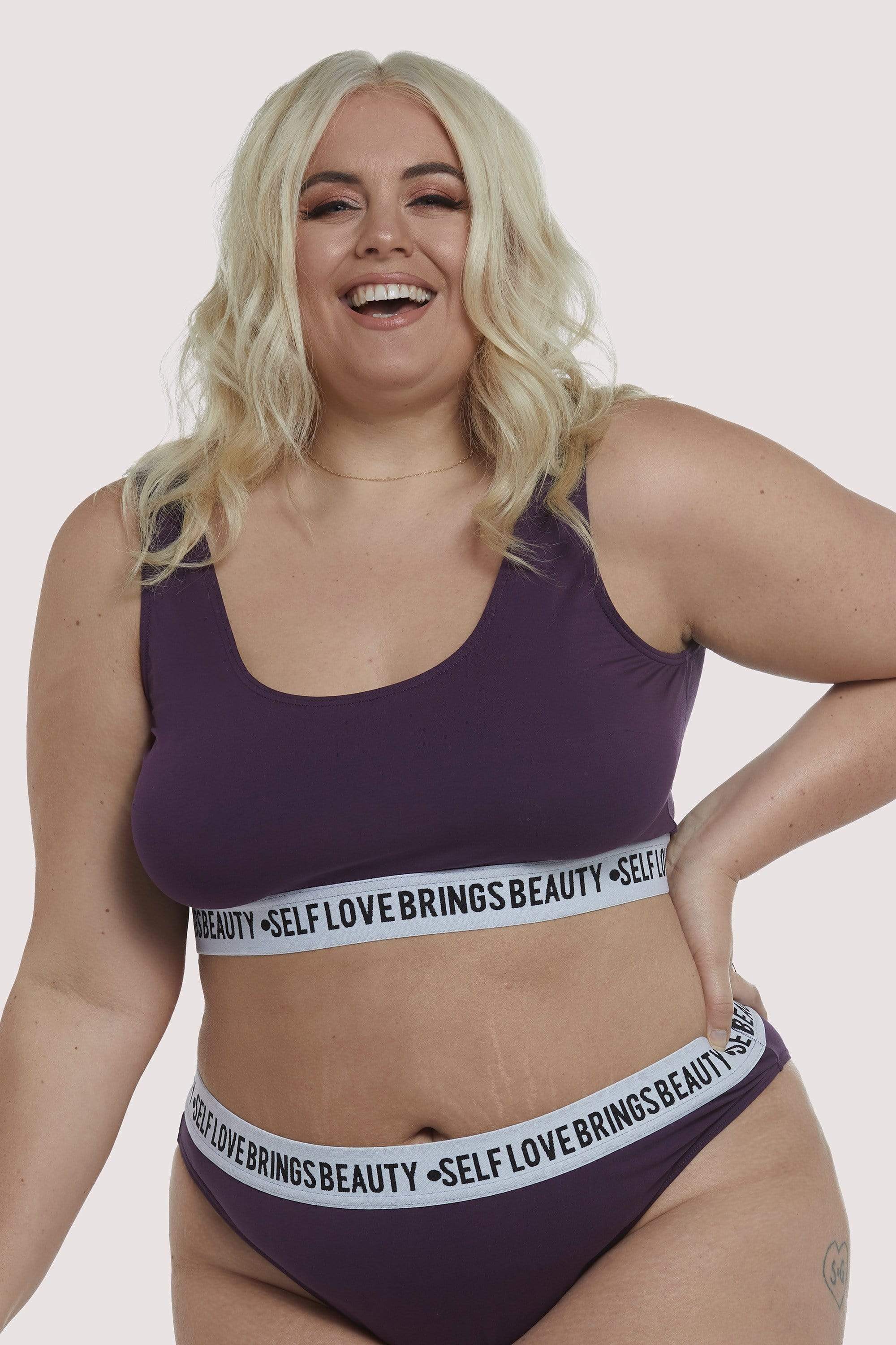 Self Love Purple Curve Crop top