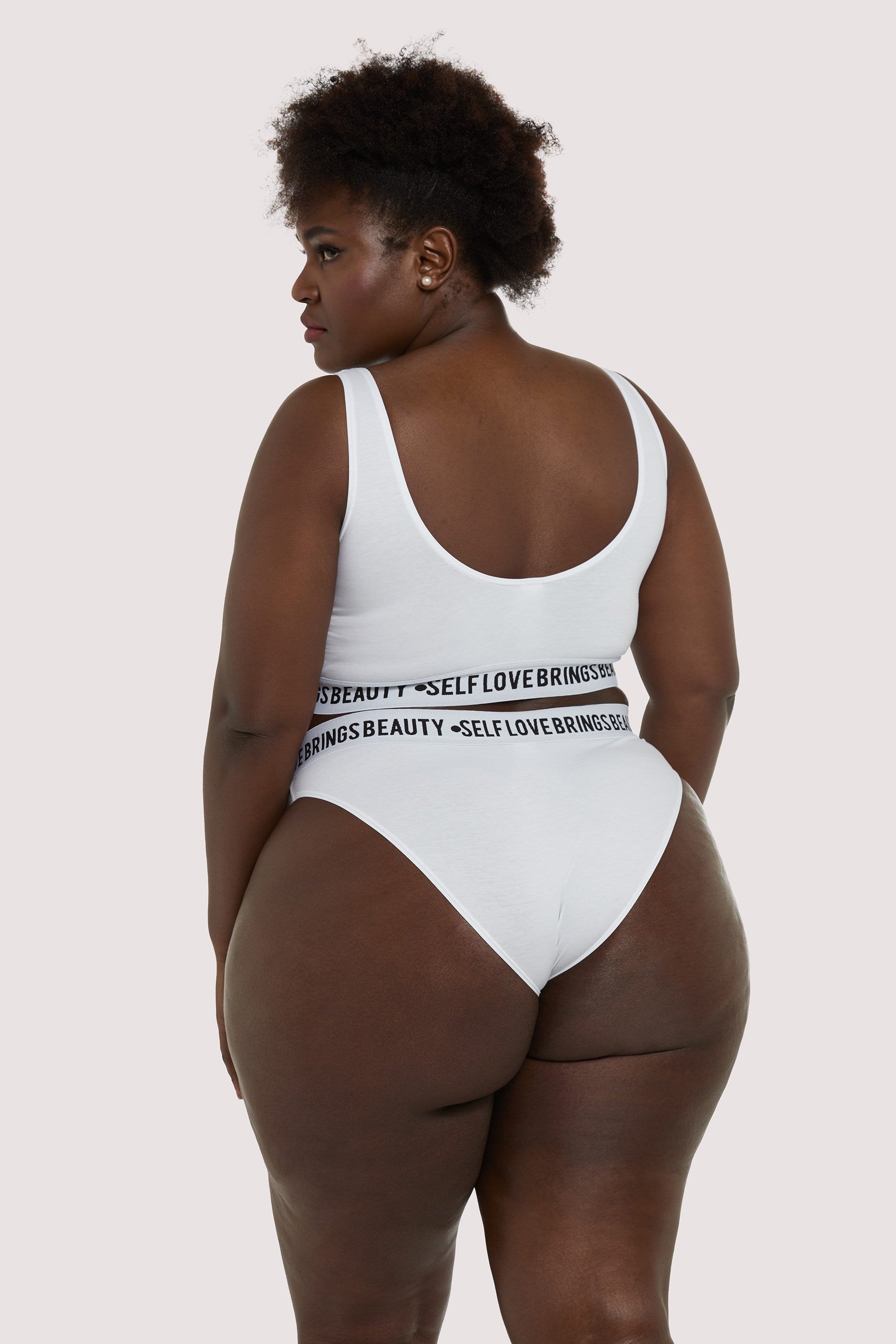 Self Love White Curve Crop top