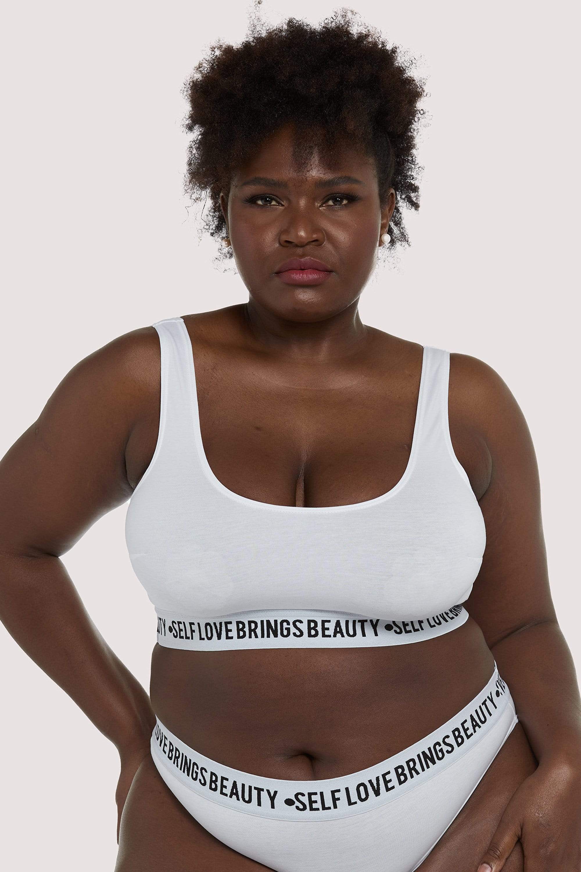 Self Love White Curve Crop top