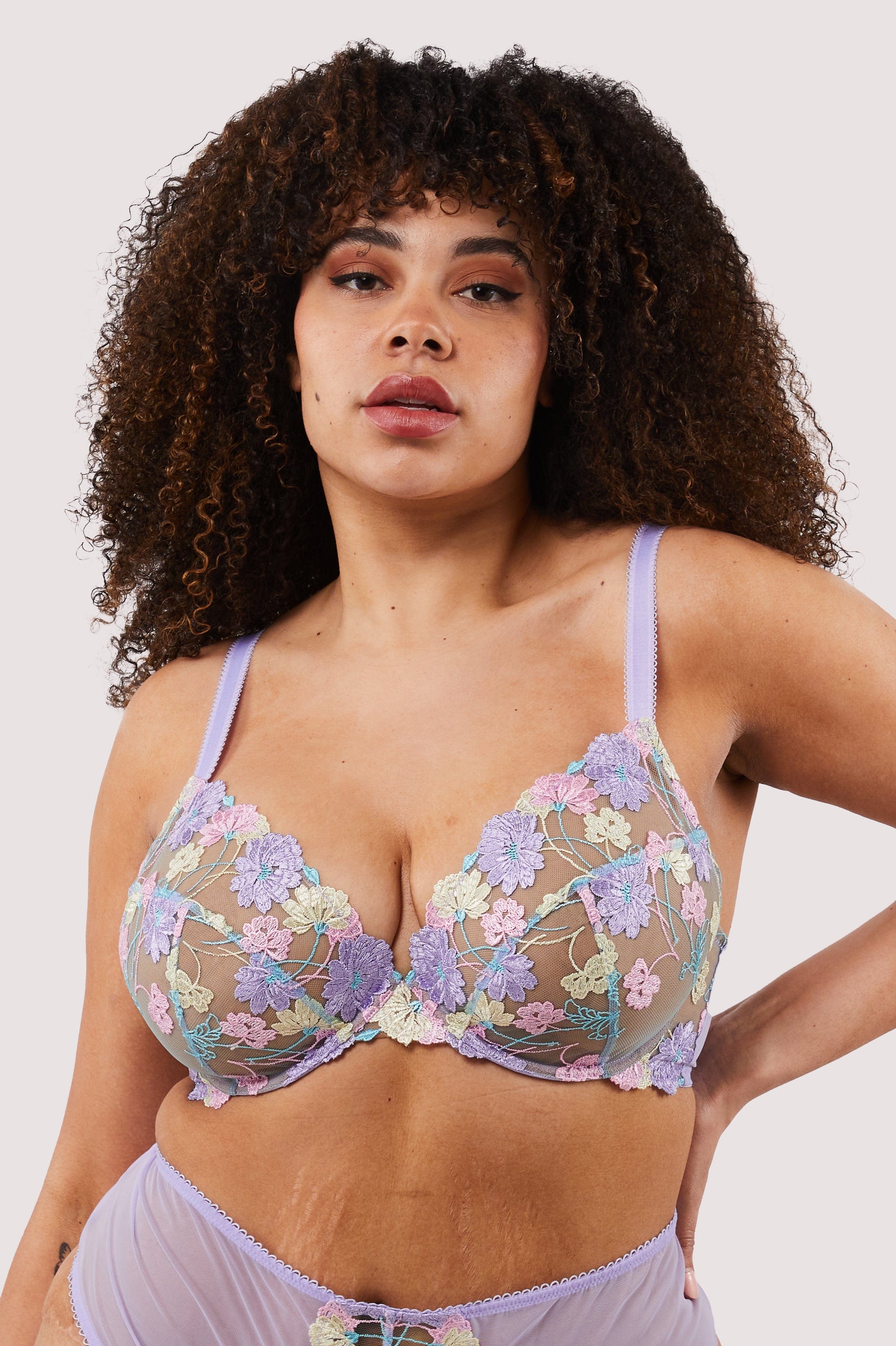 Felicity Hayward x Playful Promises Ophelia Cut Out Lace Bra, Pink