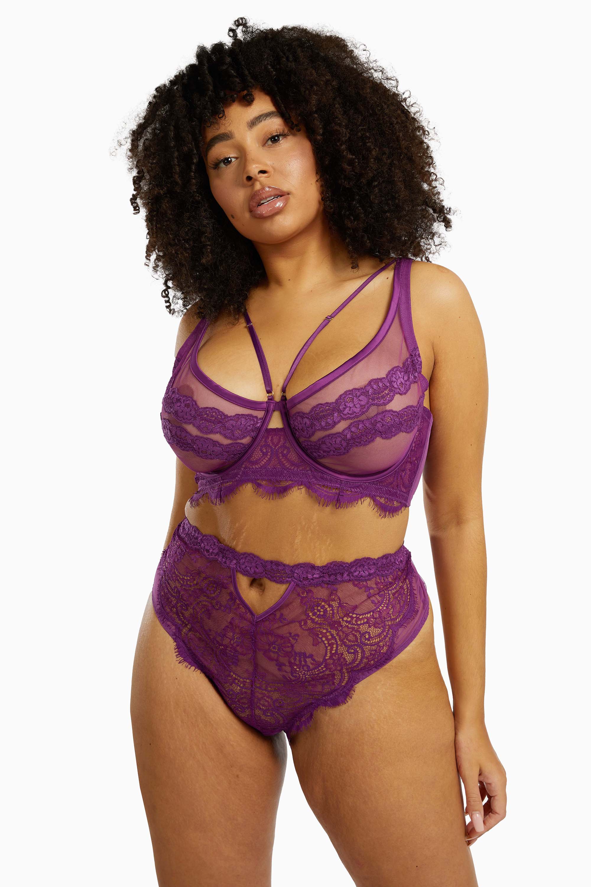 Aria Lace Trim High Apex Bra