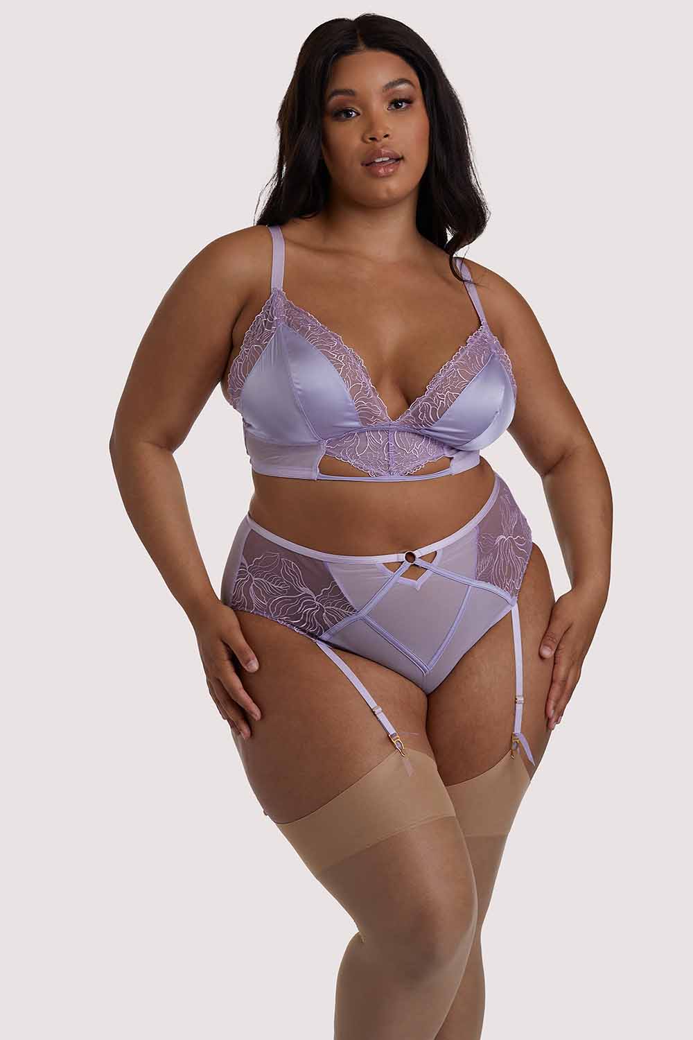 Mila Lilac Lace Triangle Bra