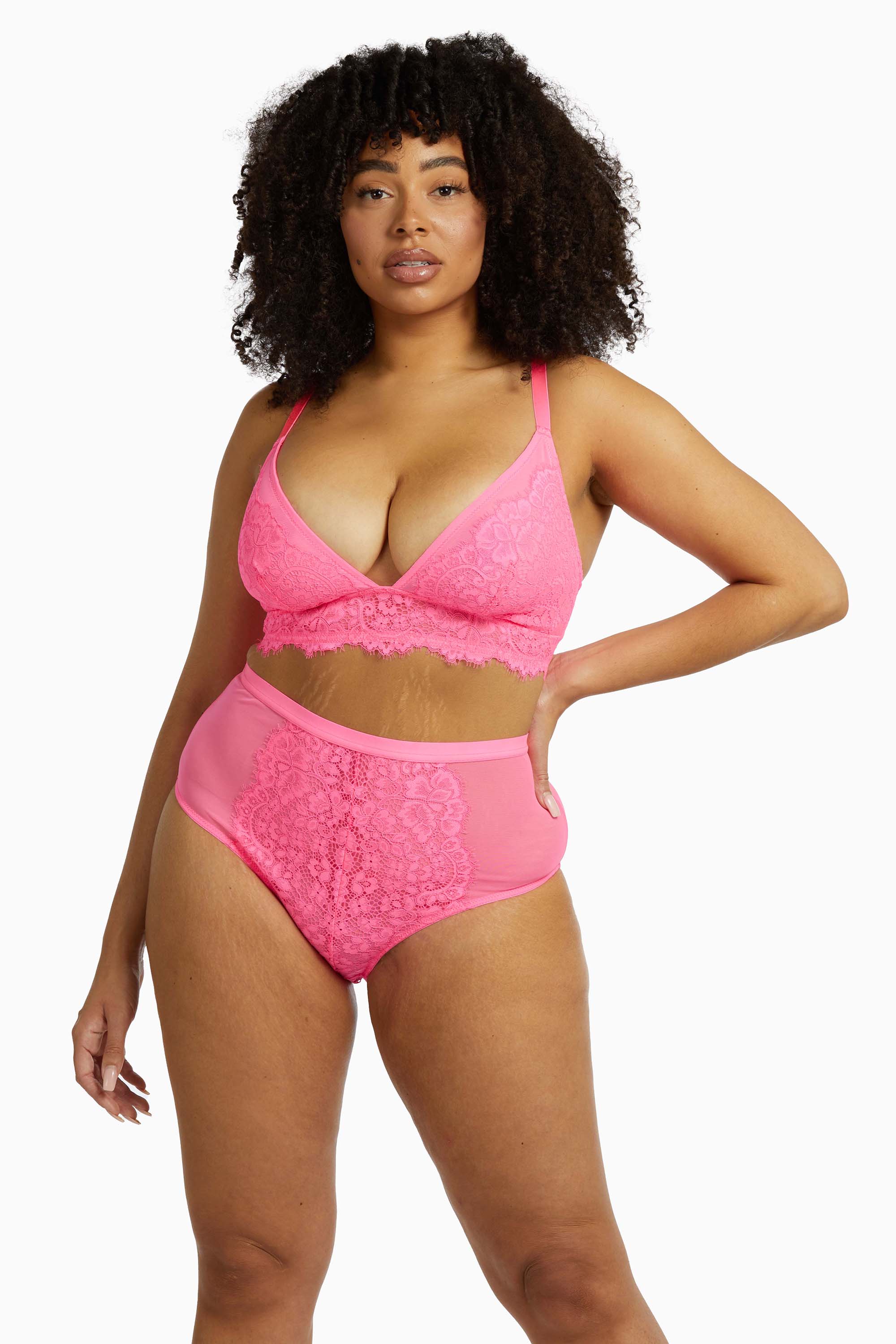 Pink Bella Lace Soft Cup Bra