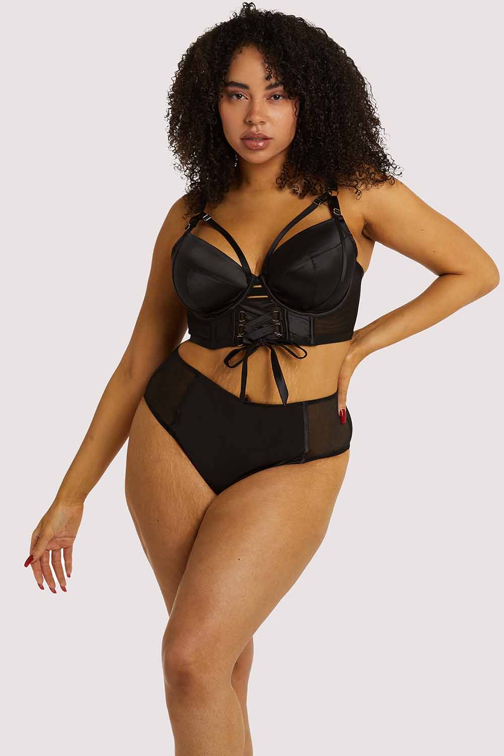 Aysha Black High Waisted Brief