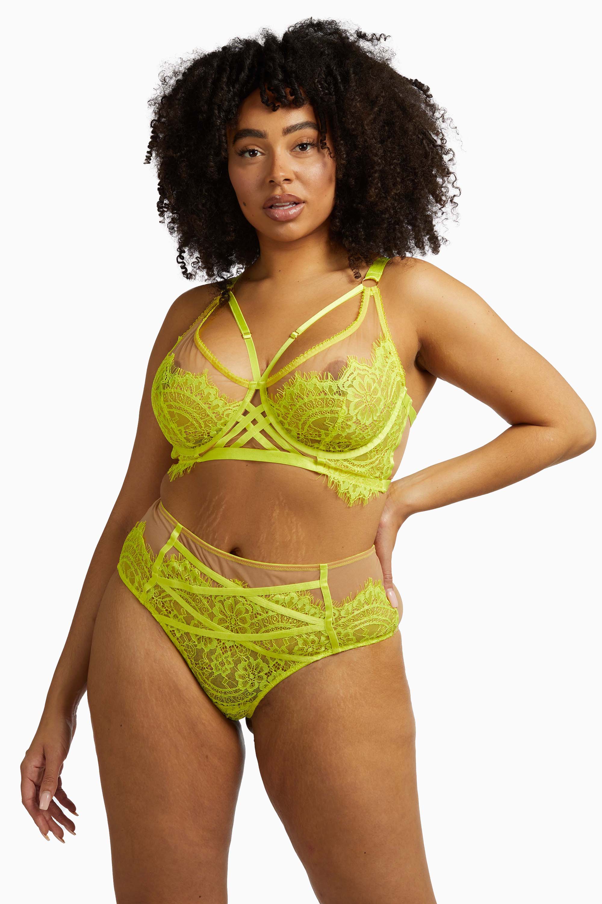 Kinsley Neon Strappy High Waist Brief