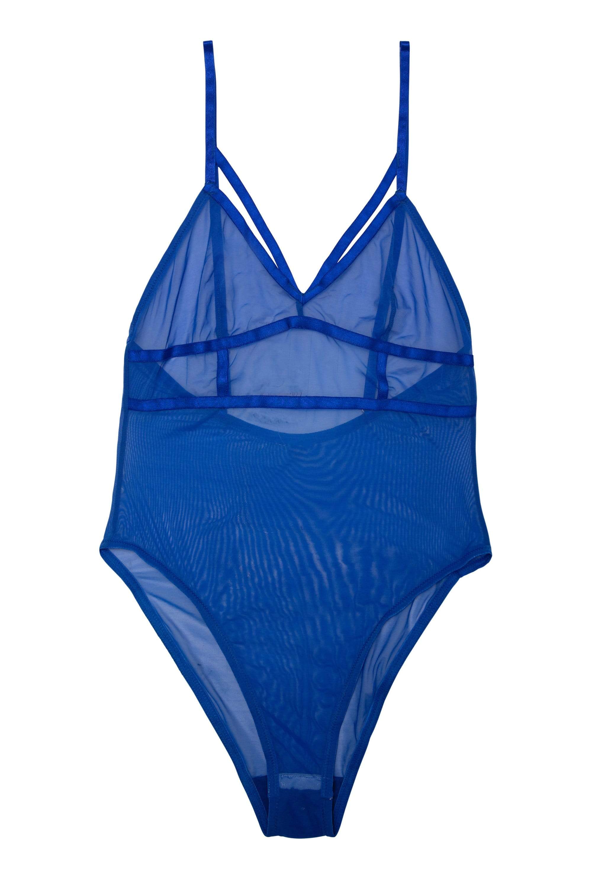 Hustler Arielle Blue Mesh Body with Strap Detail