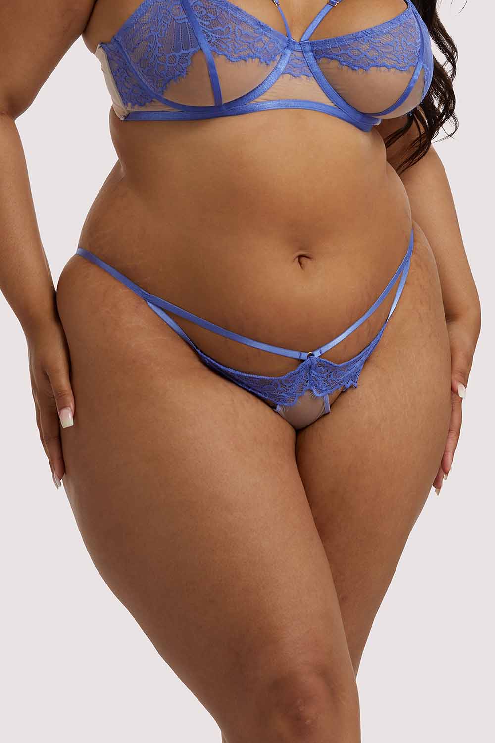 Mya Blue Lace Brief