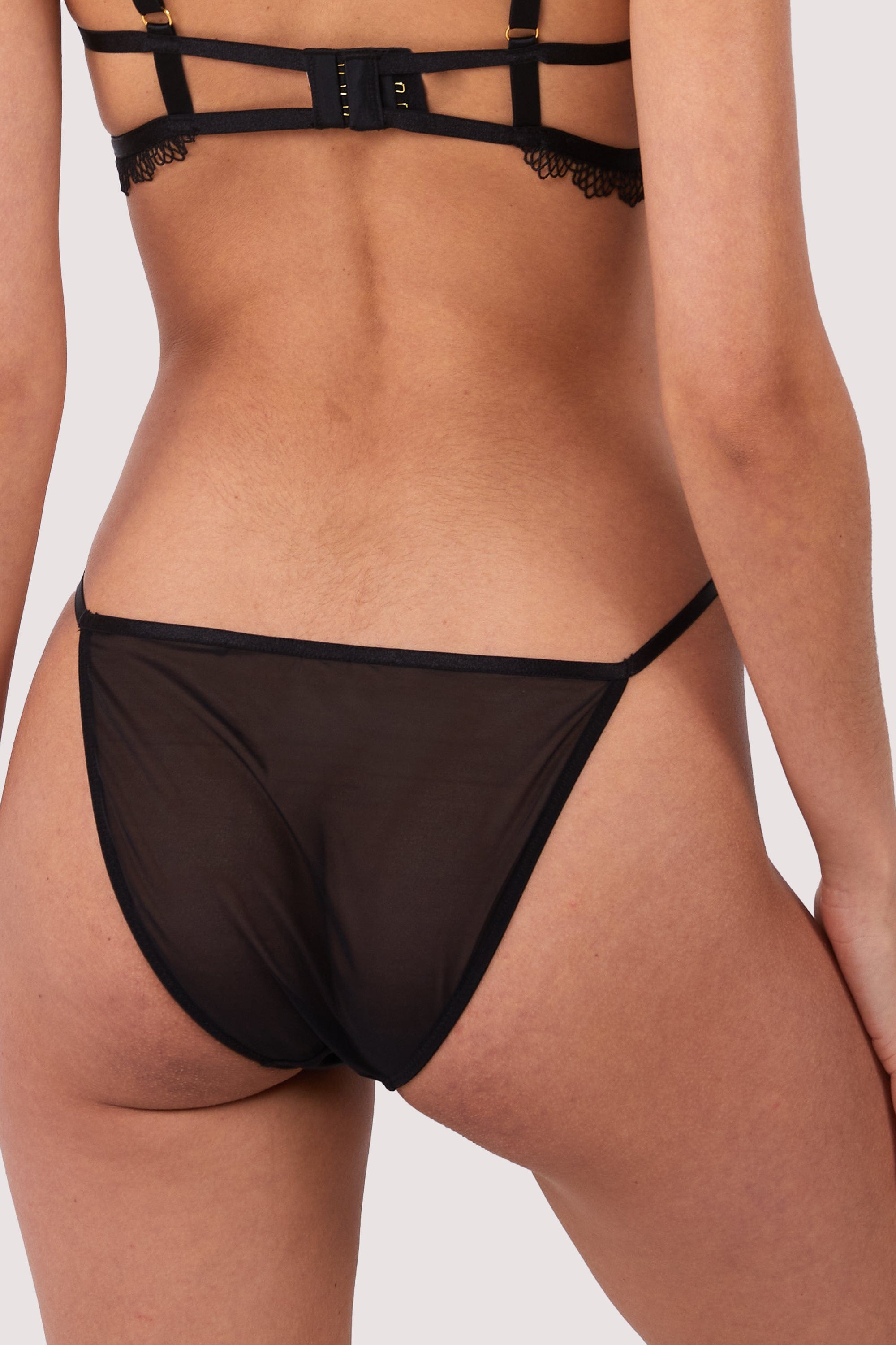 Tallie Black Lace Trim Brief