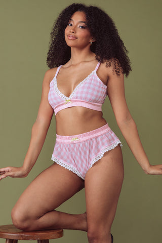 Mini Pink Gingham Slip – Playful Promises