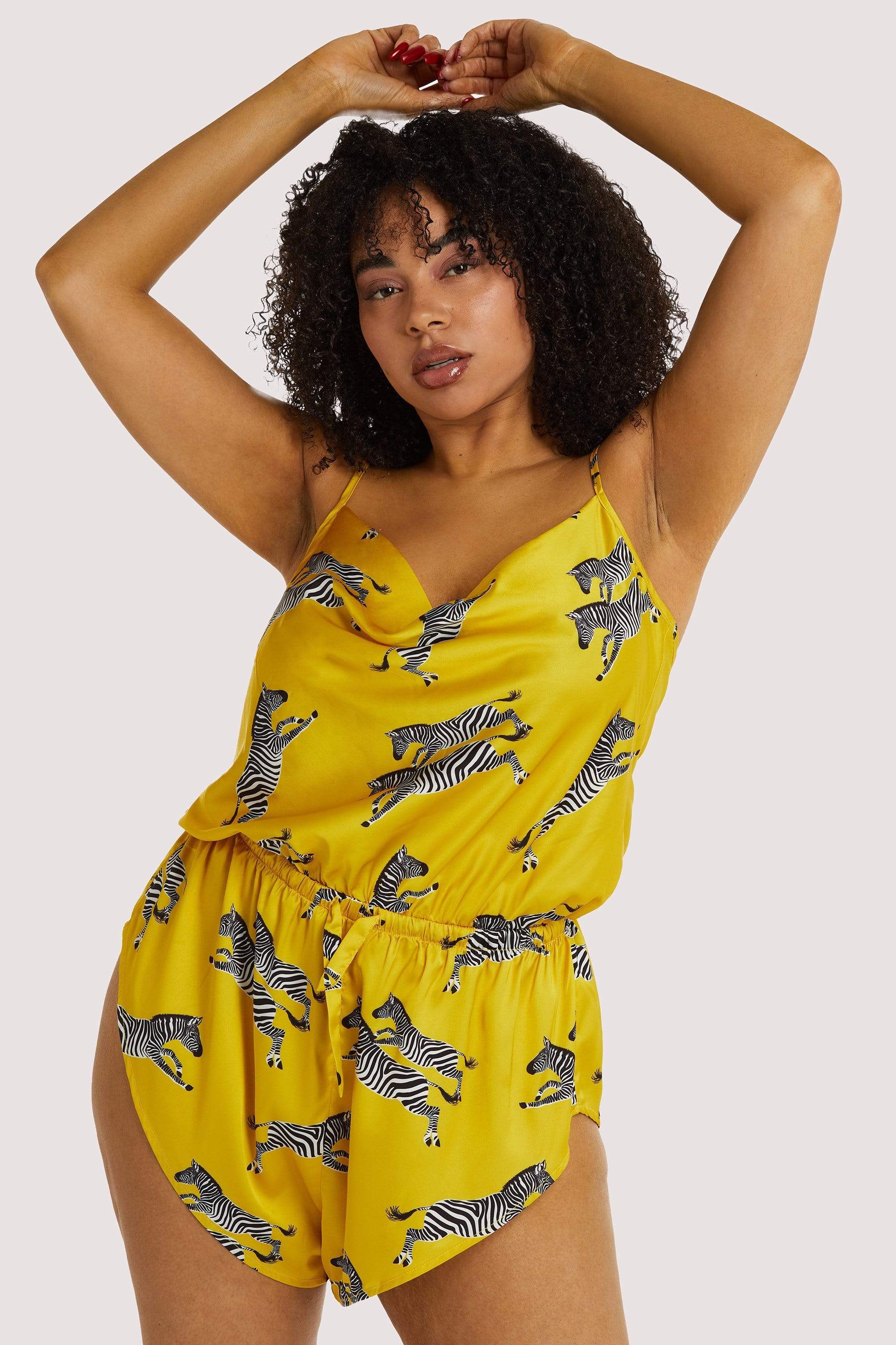 Mustard Zebra Playsuit