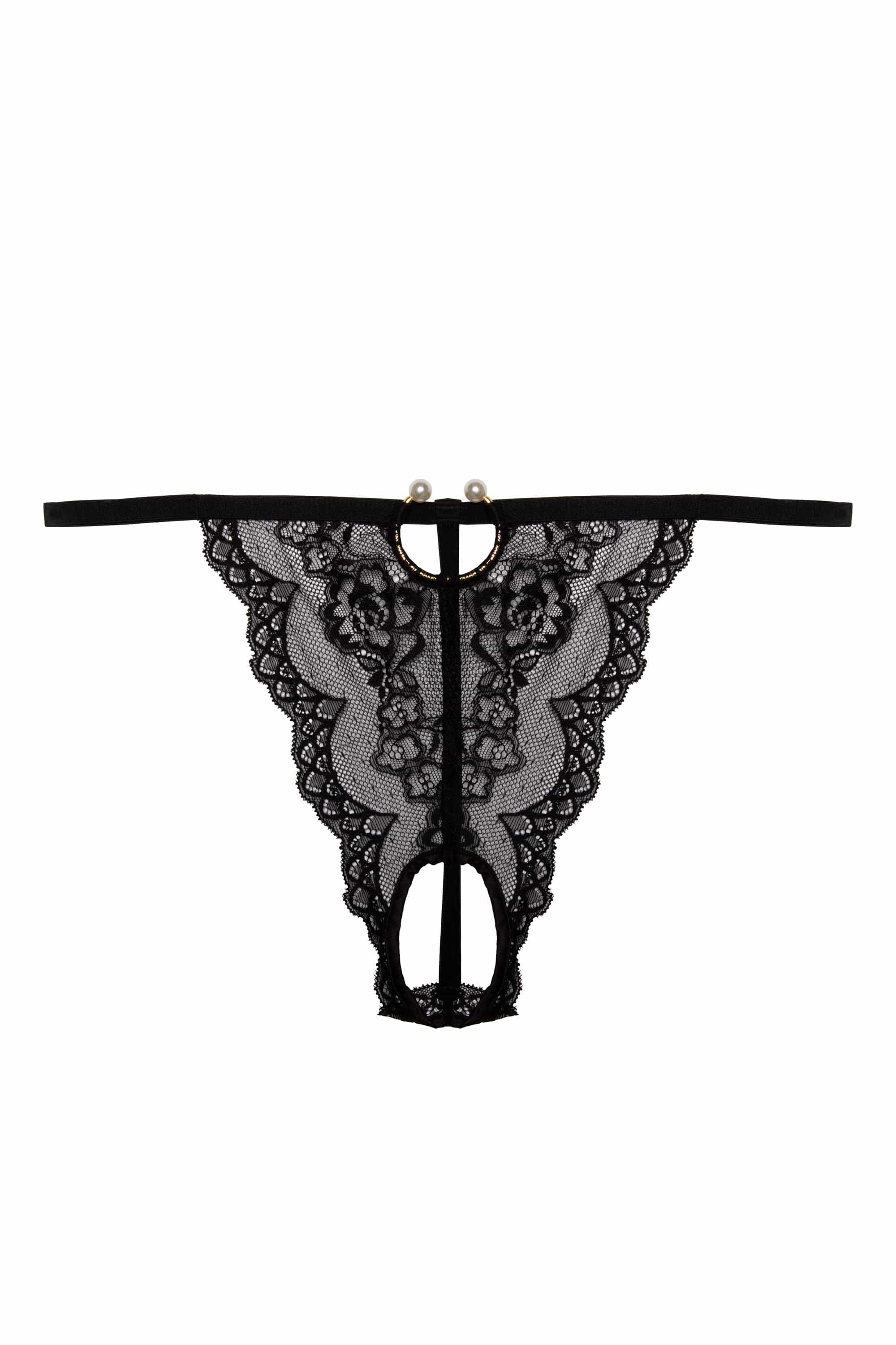 Jack Black Lace Crotchless Thong