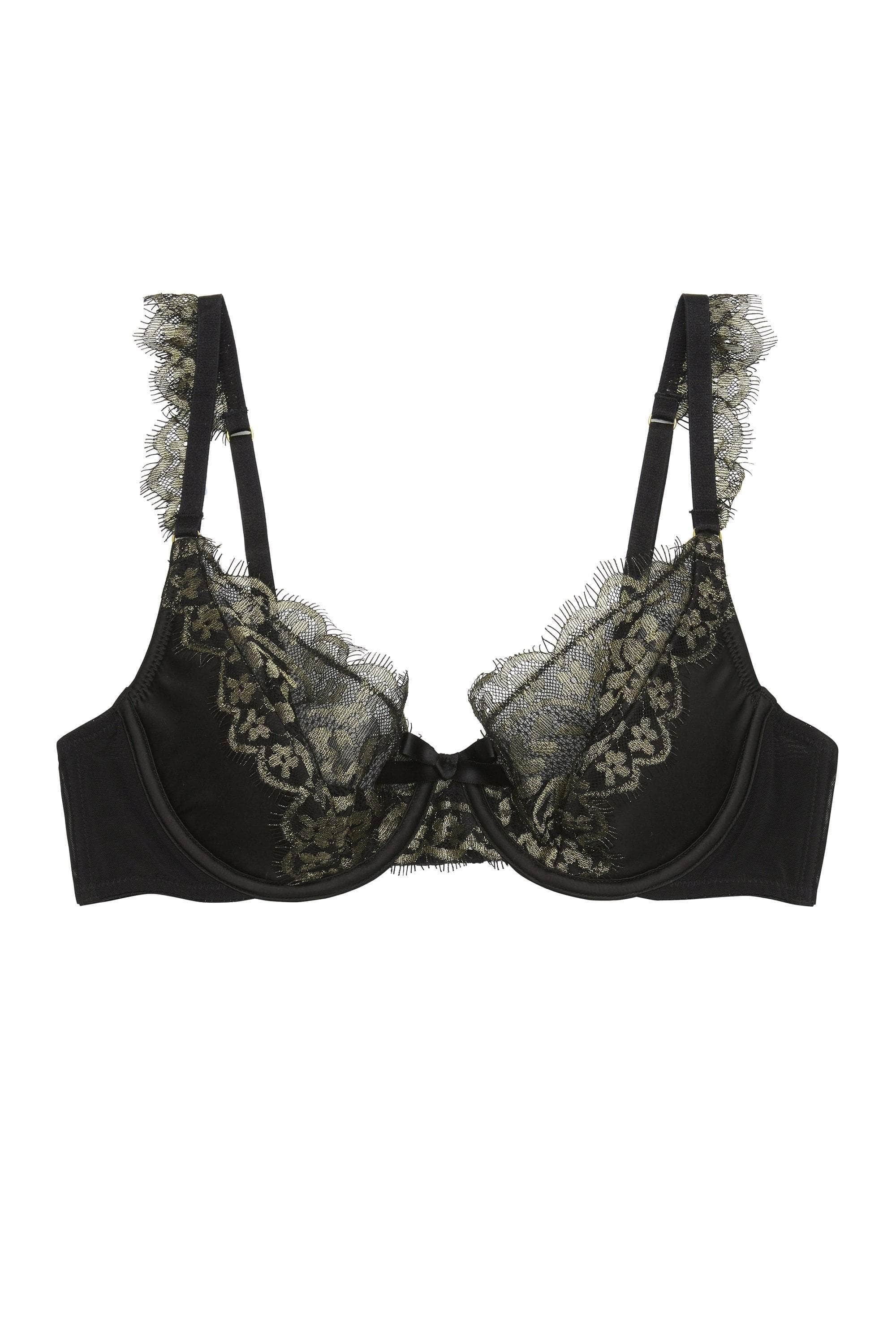 Peek & Beau Empress Gold lace plunge bra