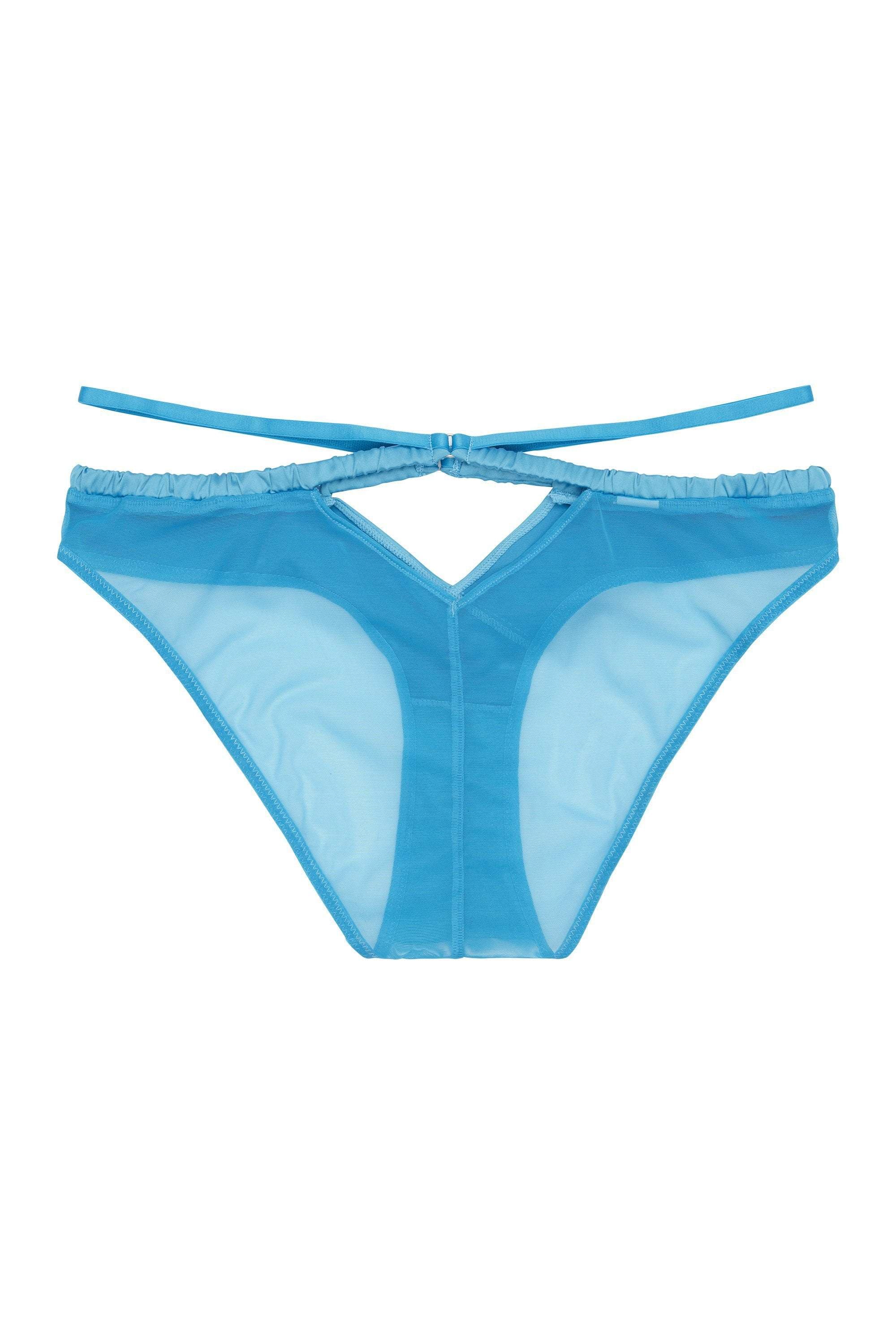 Peek & Beau Dani Blue Strappy Satin Brief