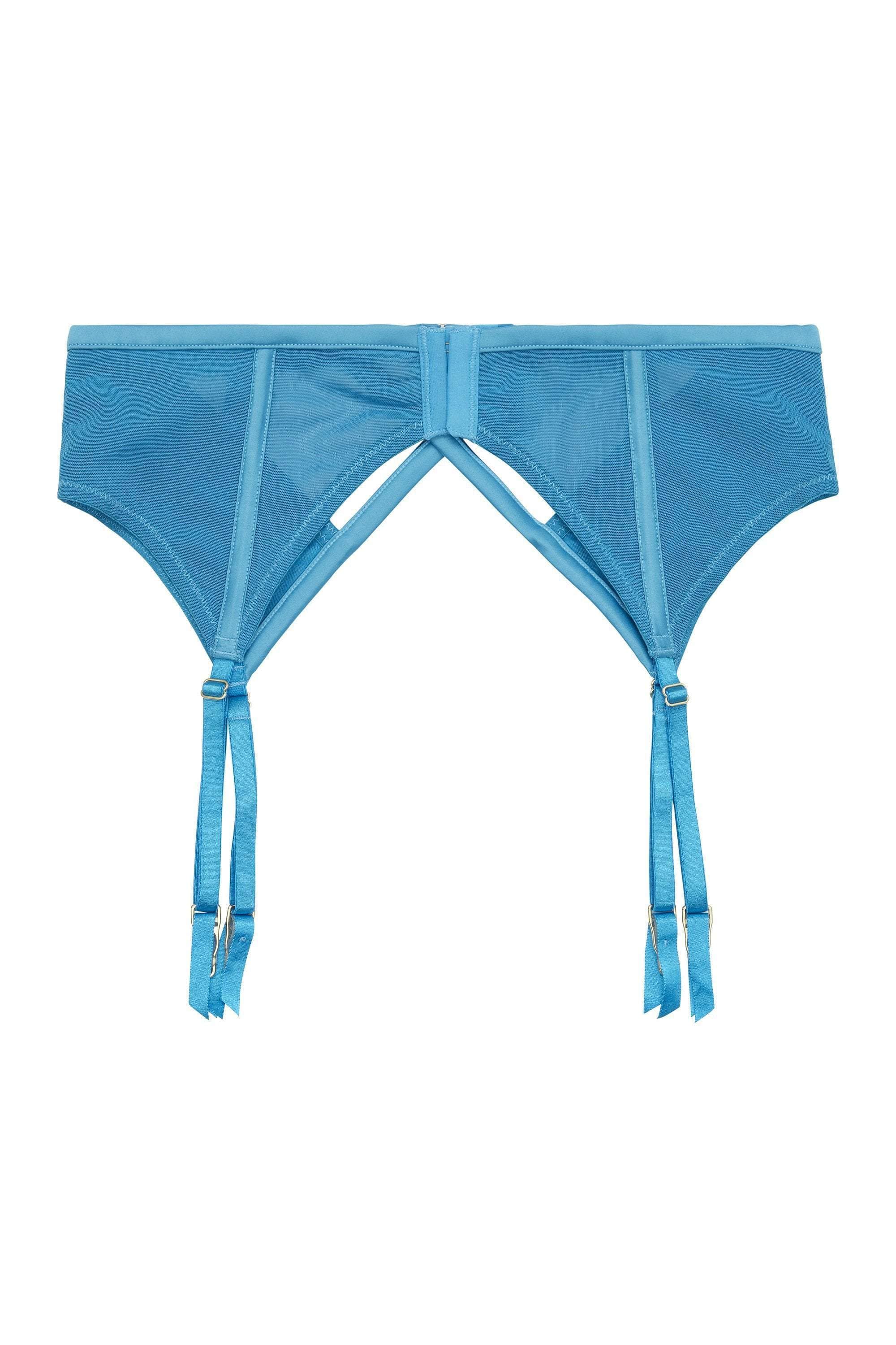 Peek & Beau Dani Blue Strappy Satin Suspender