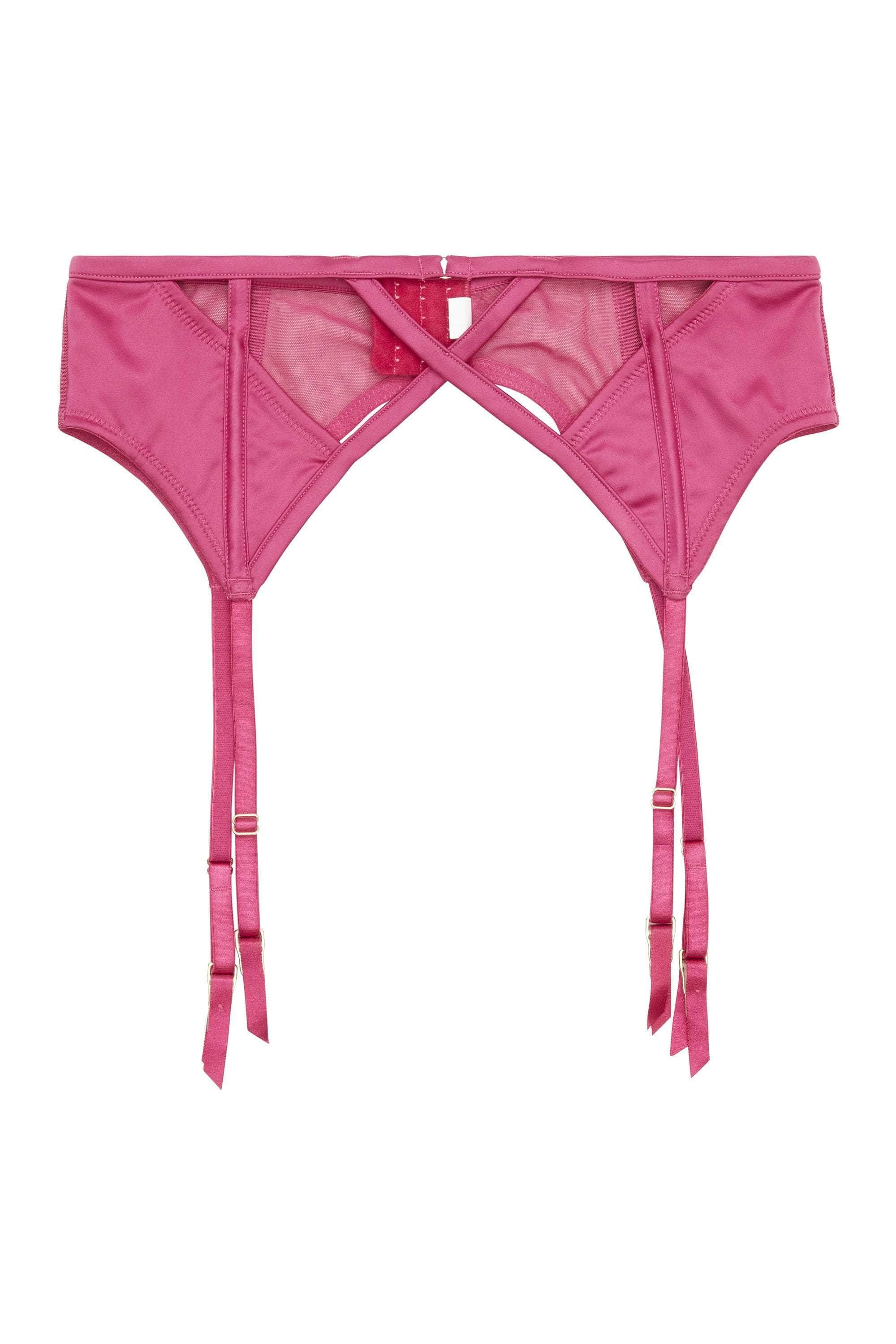 Peek & Beau Dani Magenta Strappy Satin Suspender