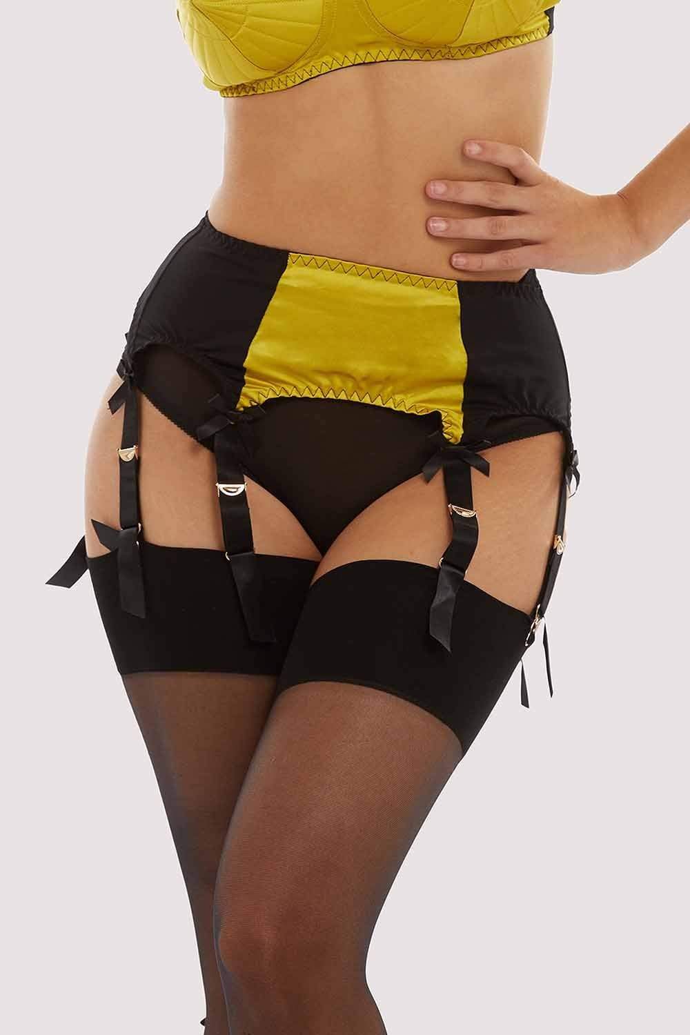 Chartreuse Classic Suspender Belt