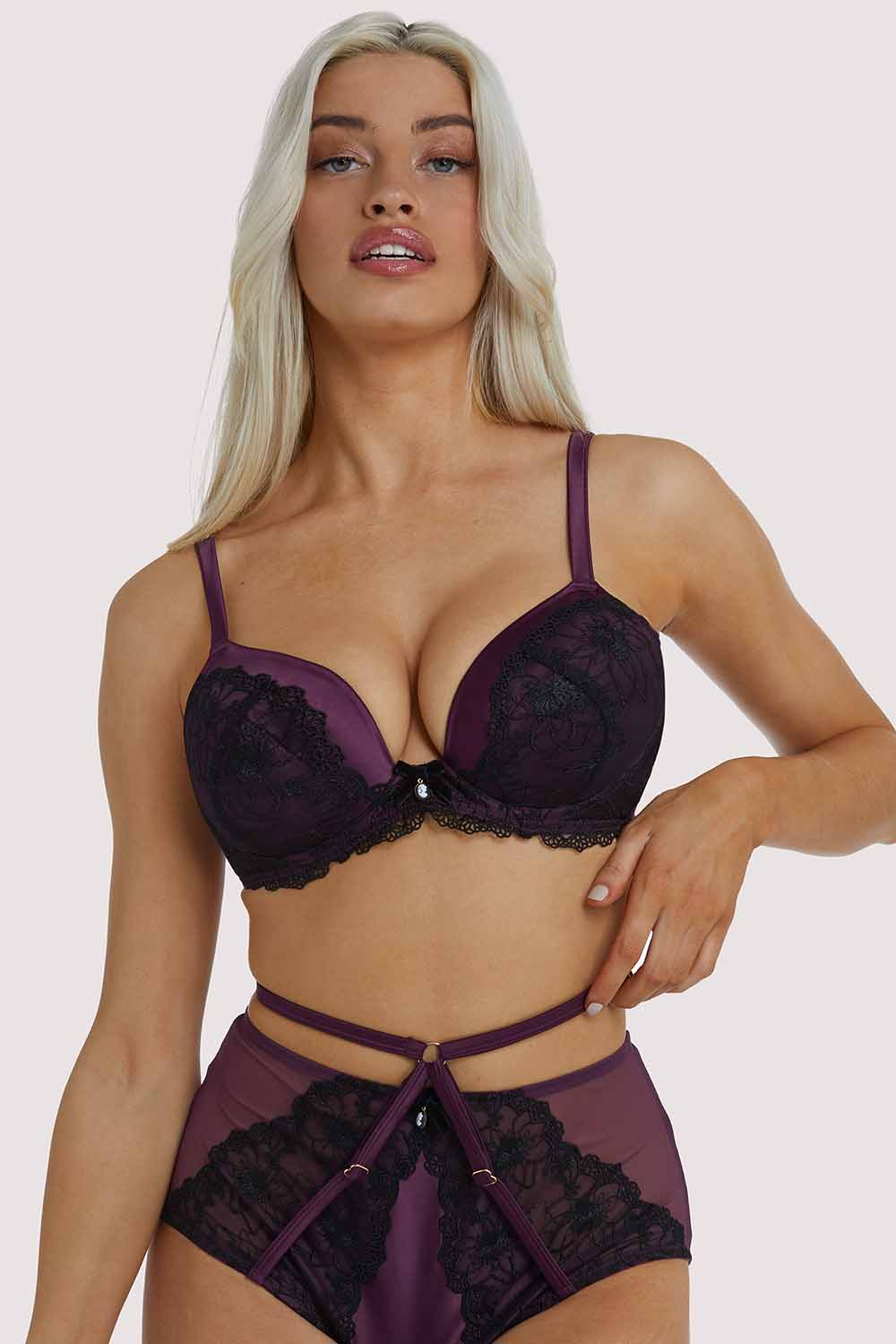 Muriel Purple Plunge Bra