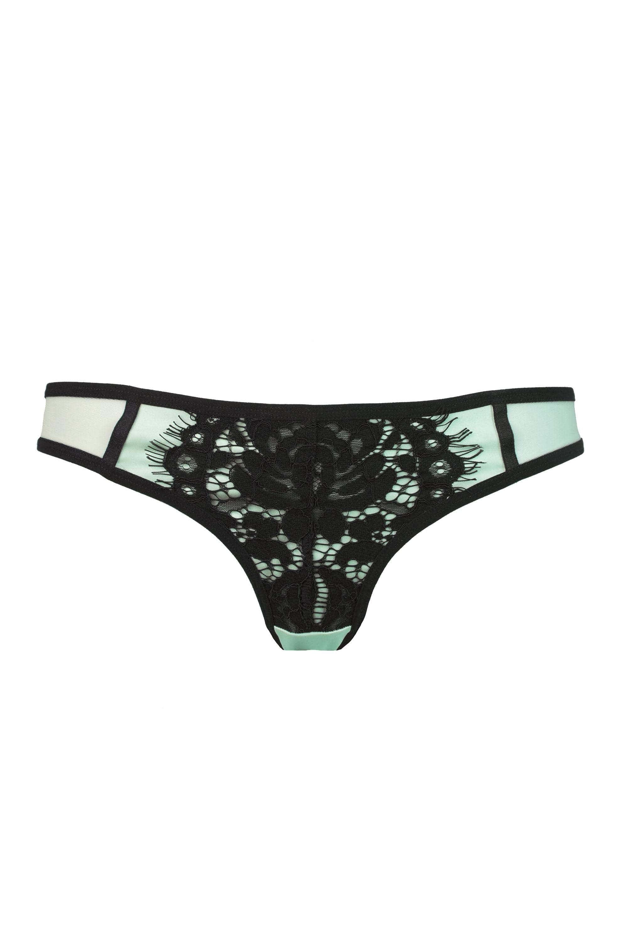 Hedy Mint Lace Curve Brief