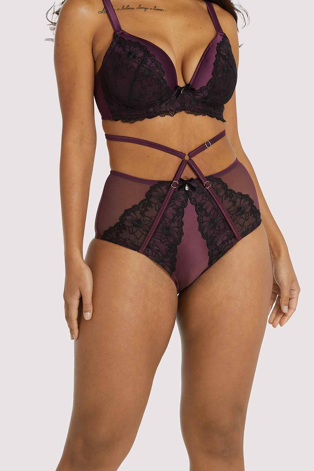 Muriel Purple High Waist Brief