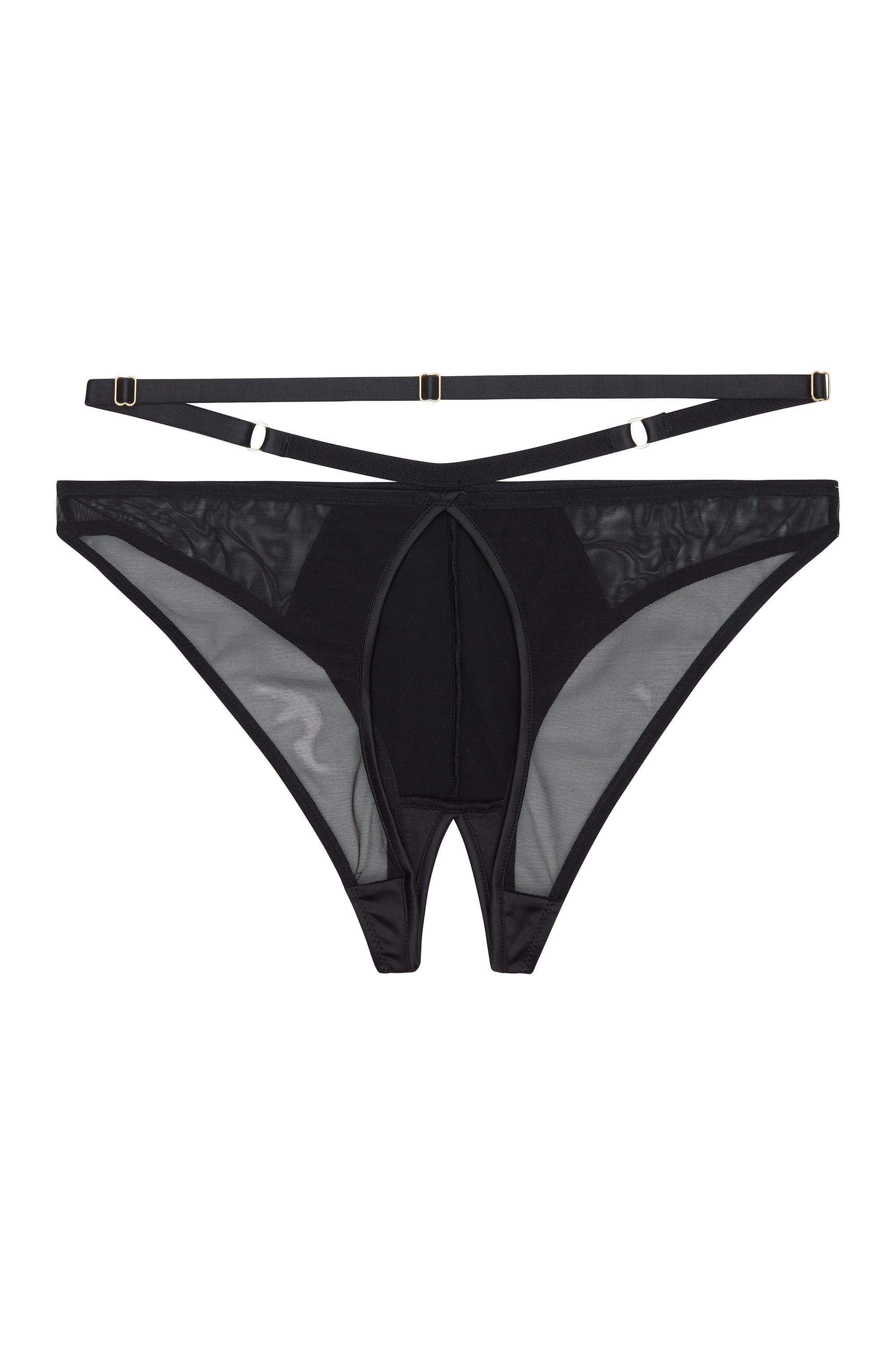 Playful Promises Sacha Black Crotchless Brazilian Brief