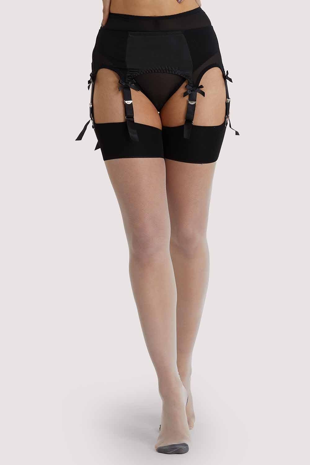 Bow Back Seam Stockings Creme De Peche