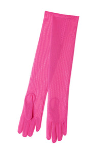 neon pink gloves