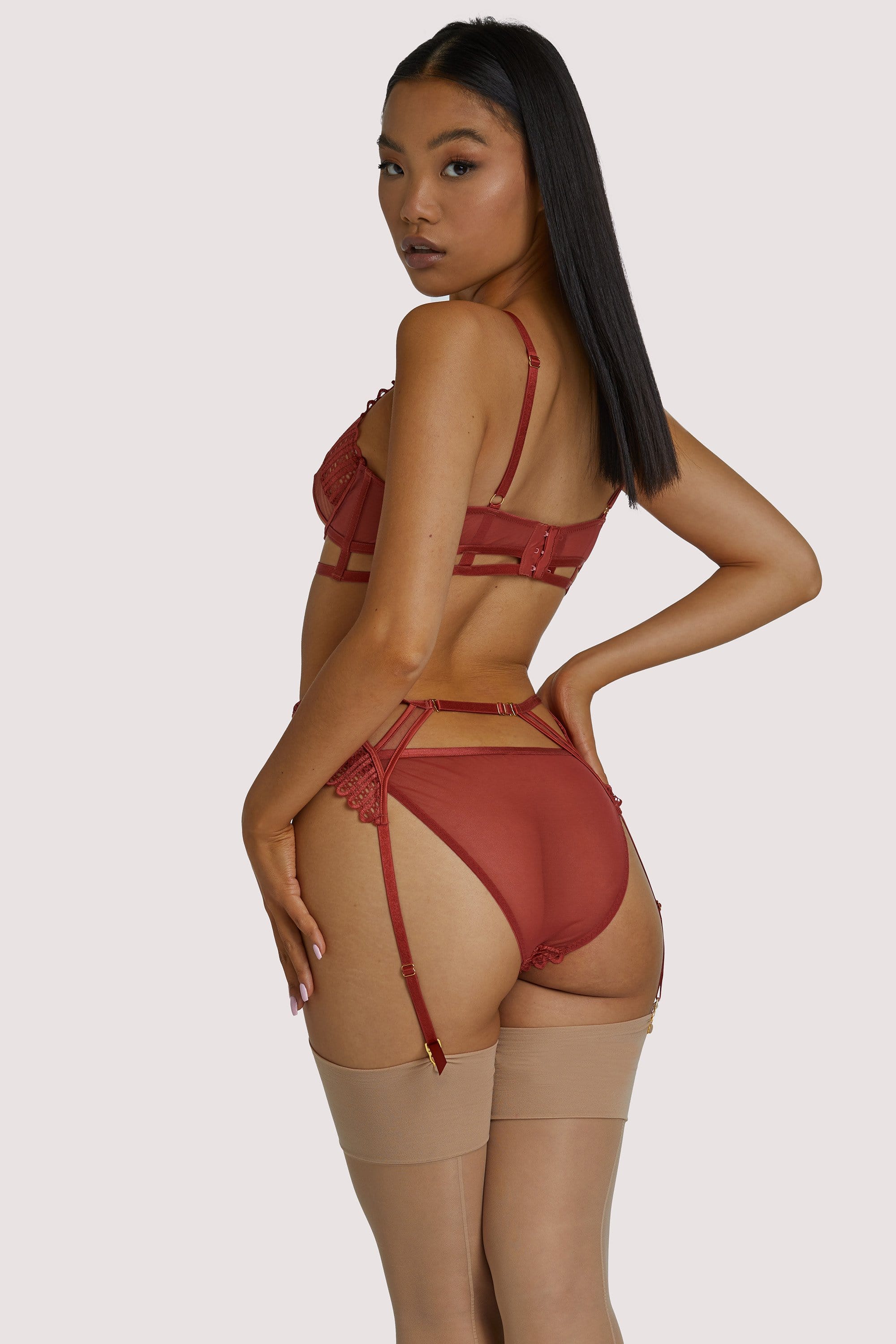 Ellie Rust Cut Out Suspender