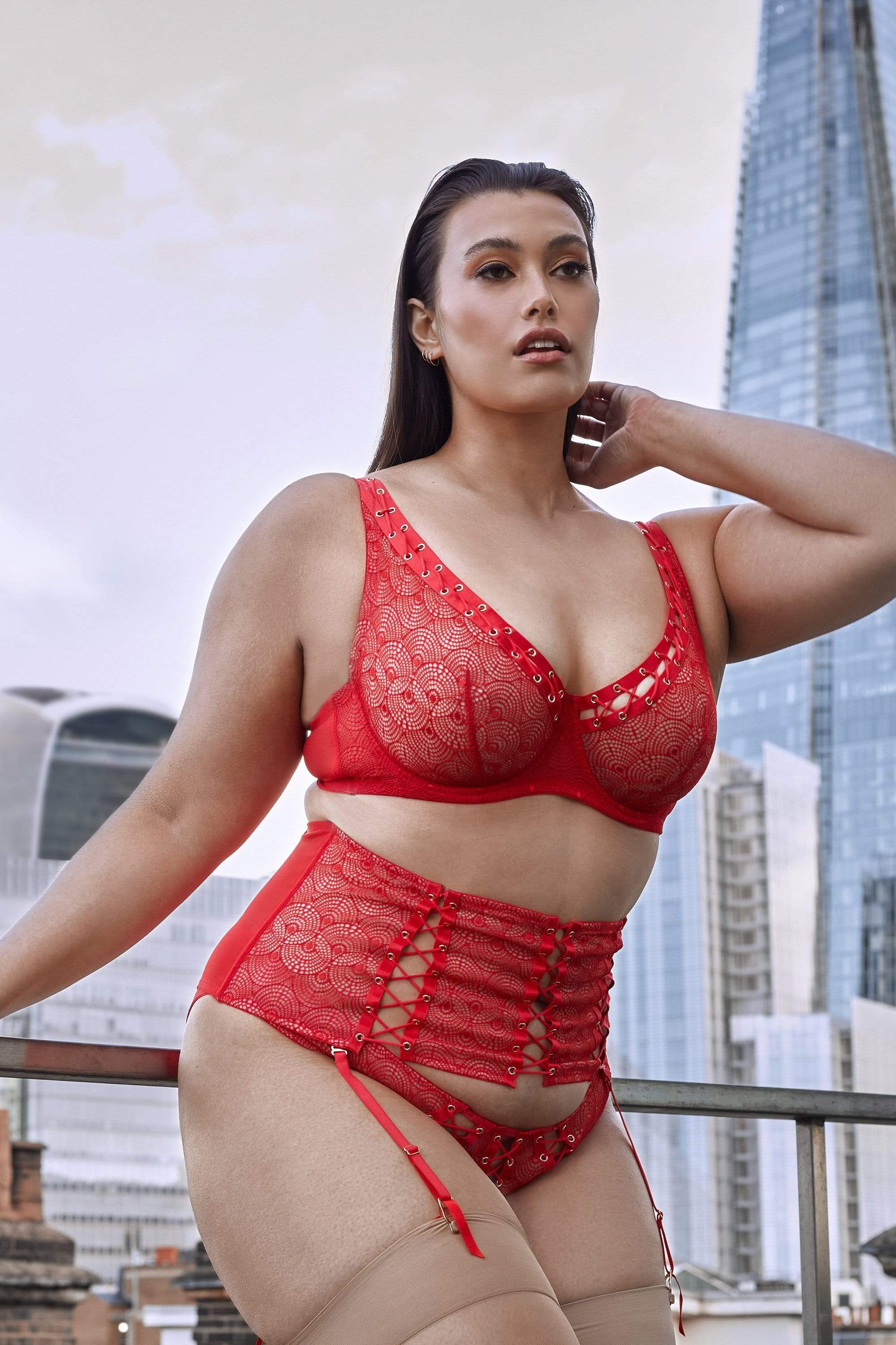 Anaise Red Quarter Cup Bra