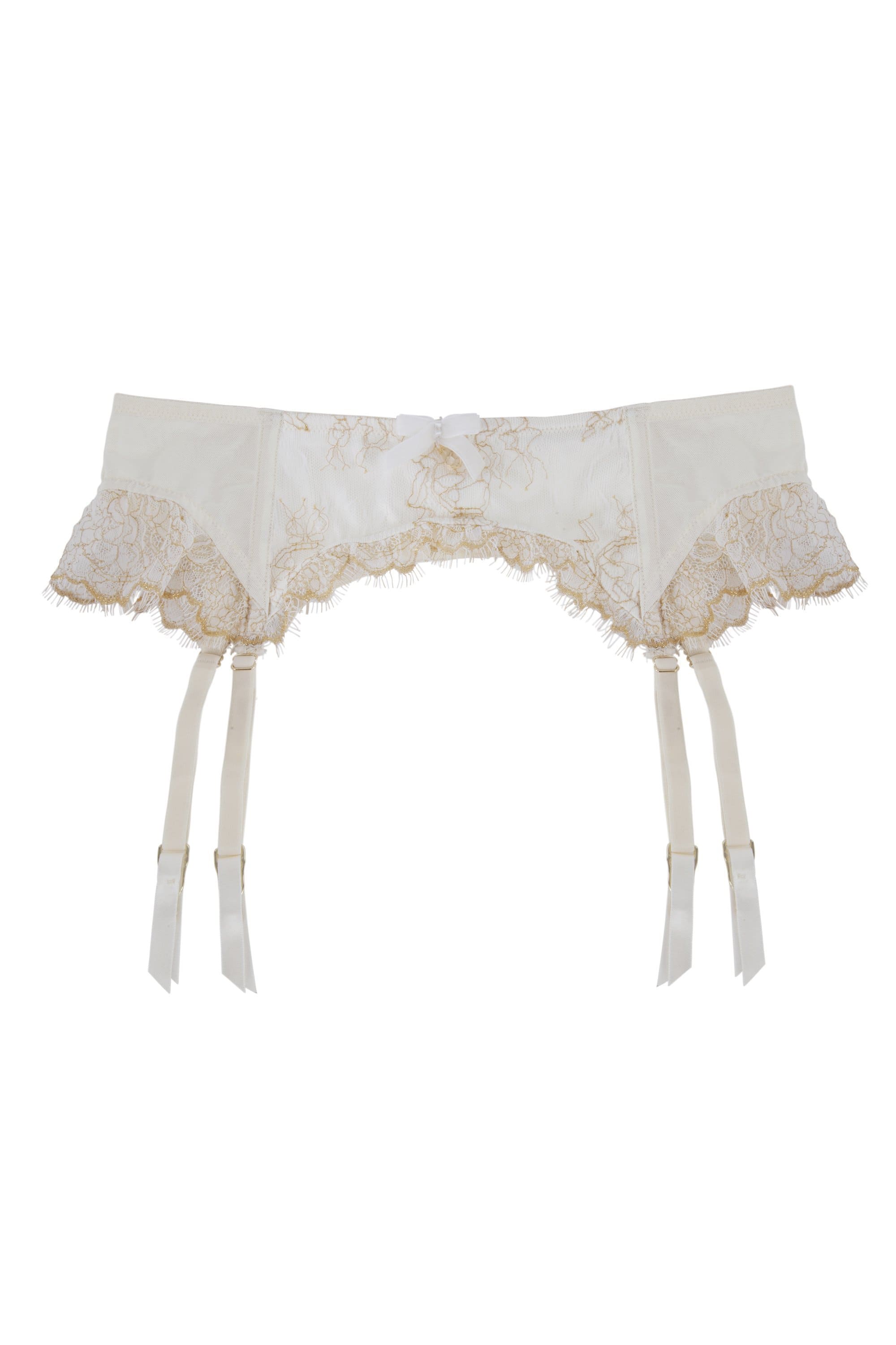 Karine Bridal Ivory/Gold Suspender Curve