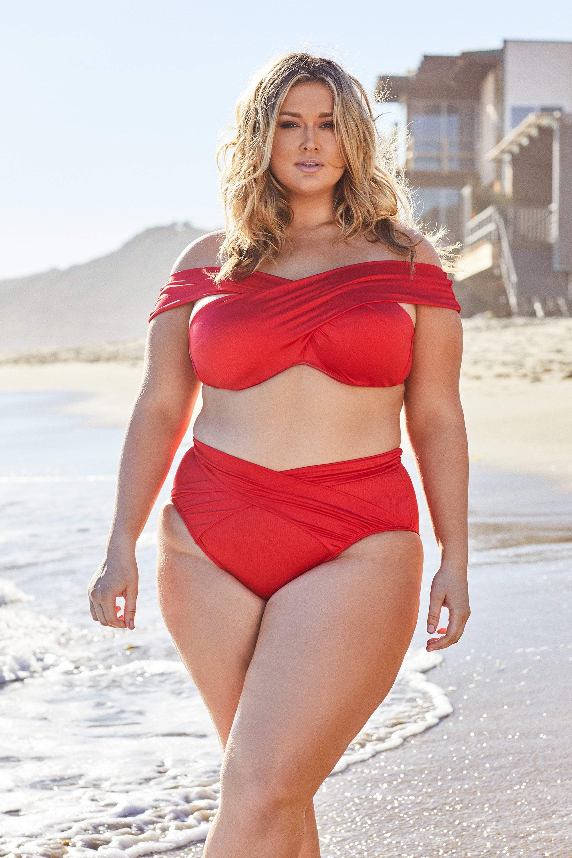 McGrady Plus Size/Curve Red Wrap Bikini Bottom –