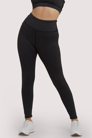 Grey Marl Mesh Panel Crop Leggings – Playful Promises