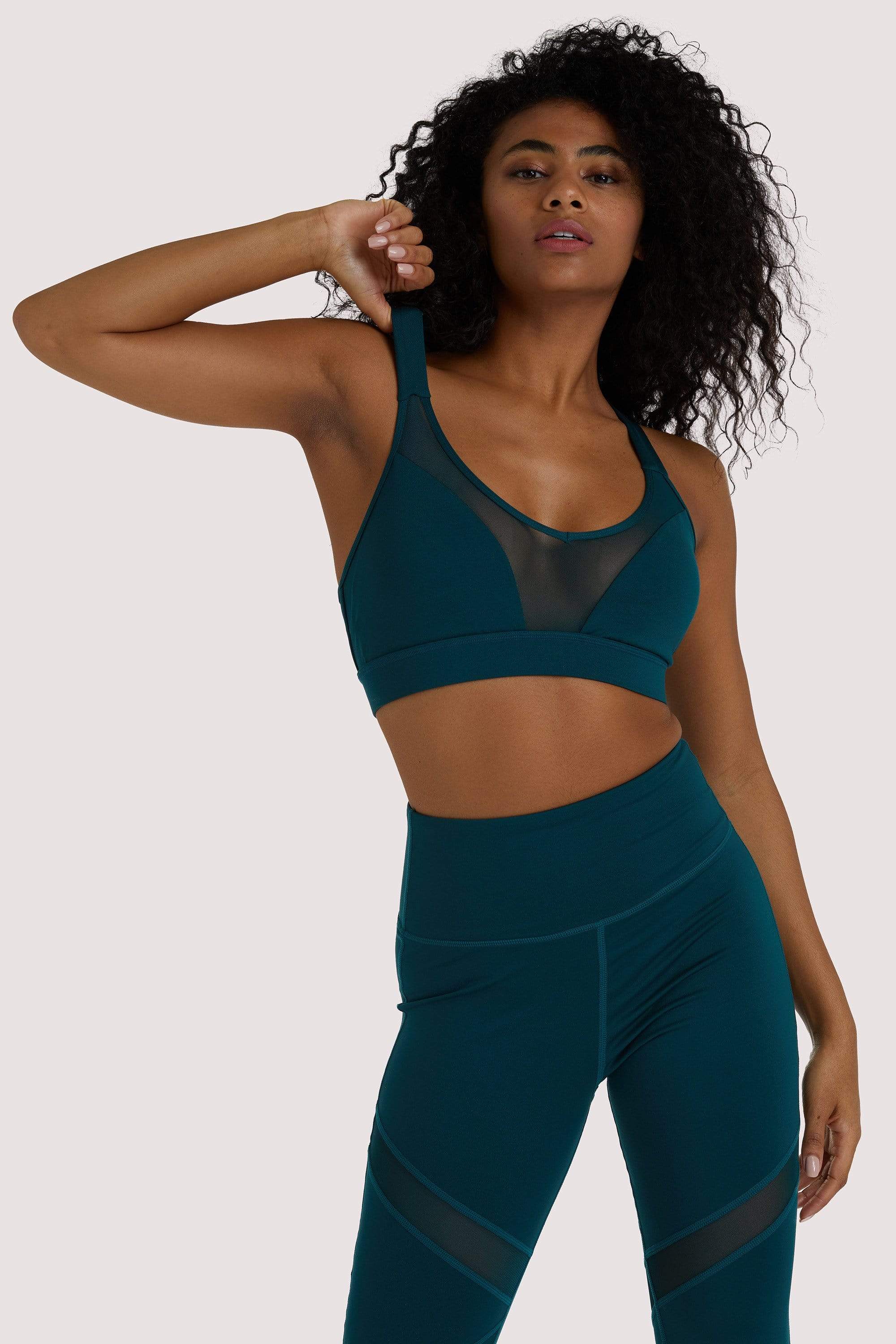 Eco Teal Racer Back Sports Bra