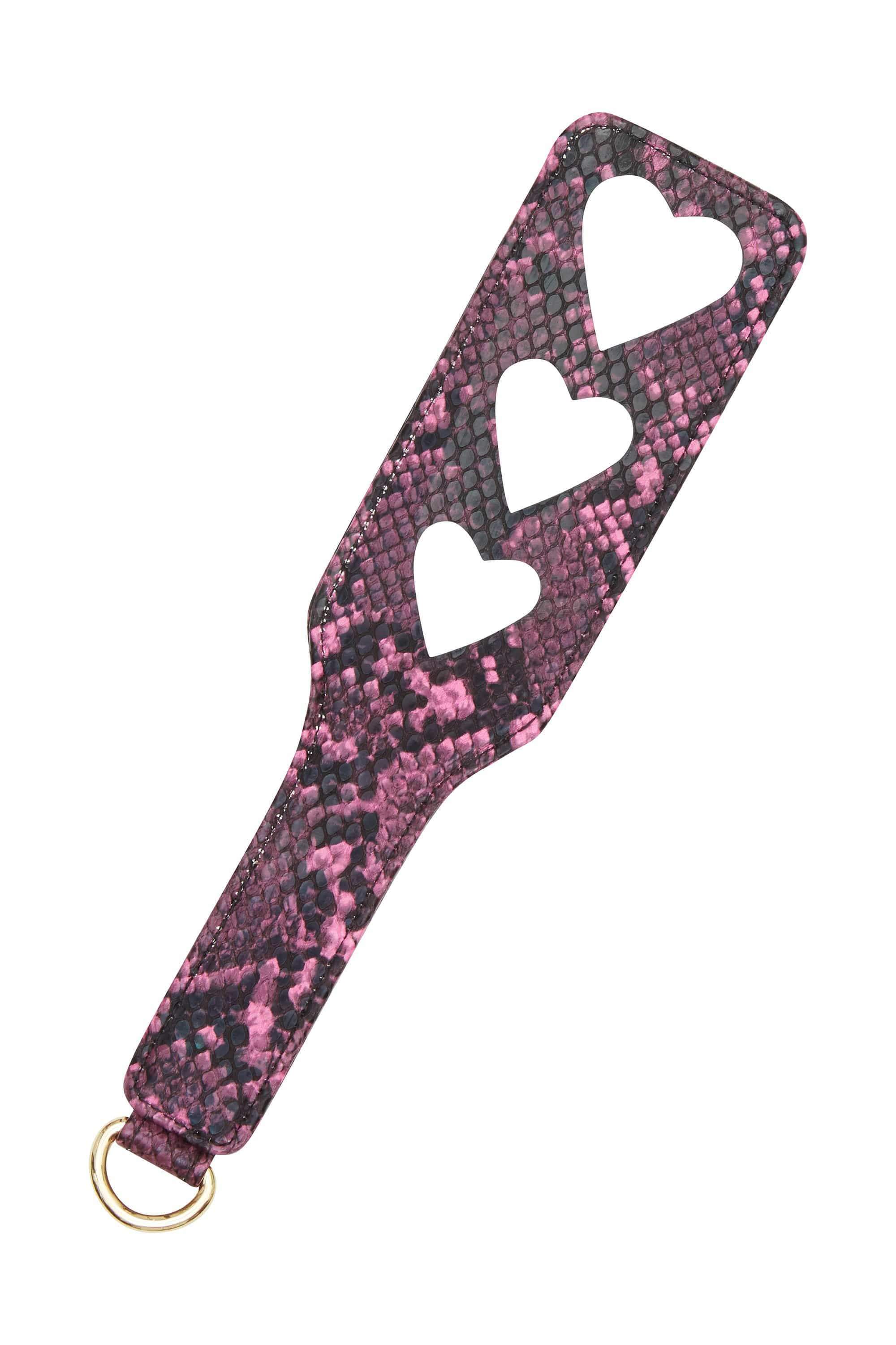 Purple Snake Heart Spanking Paddle