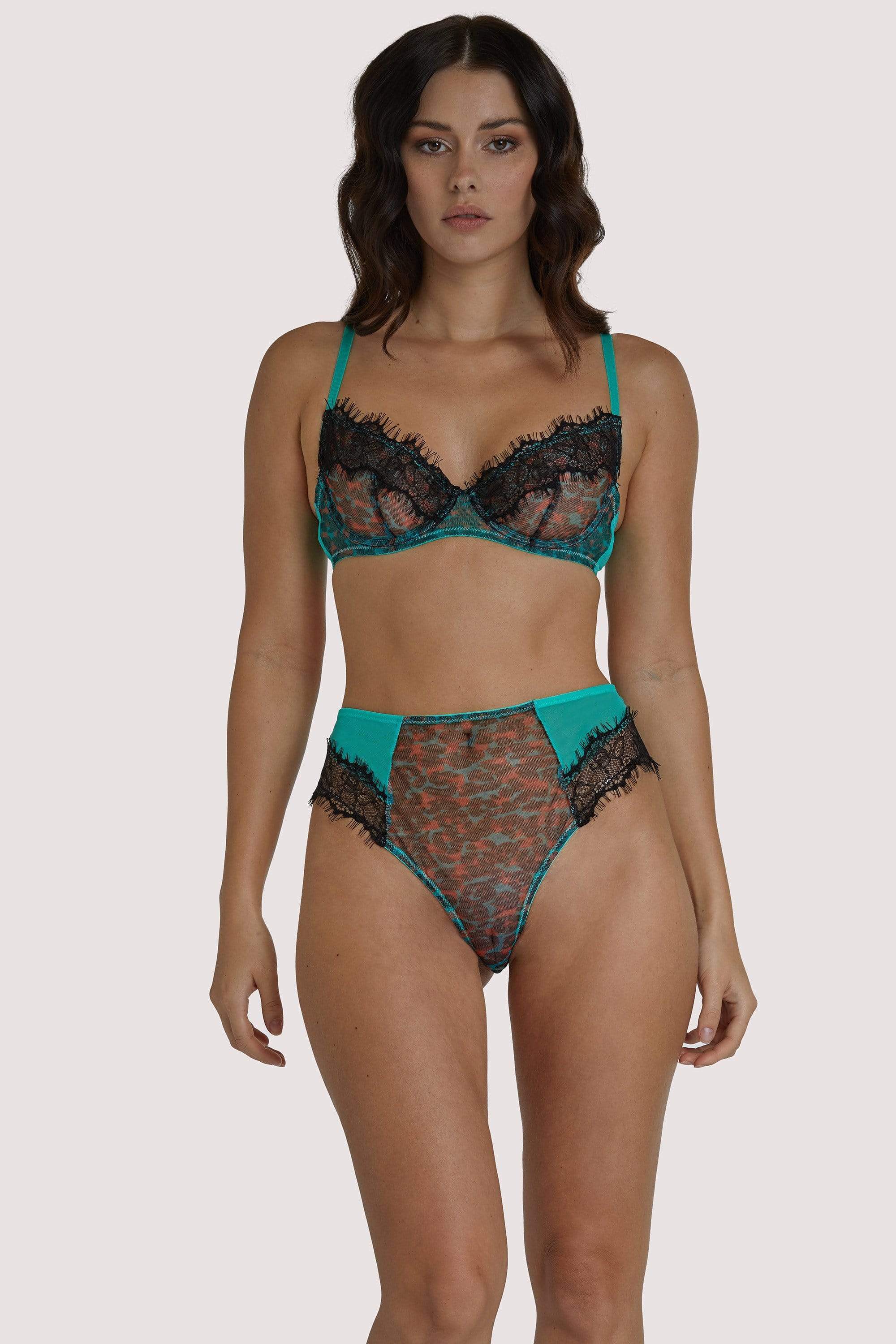 Harlow Leopard Plunge Bra