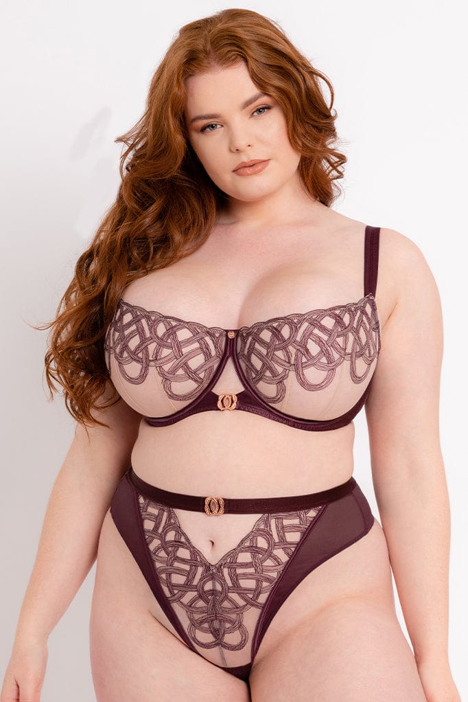 Scantilly Fig/Latte Lovers Knot Balcony Bra