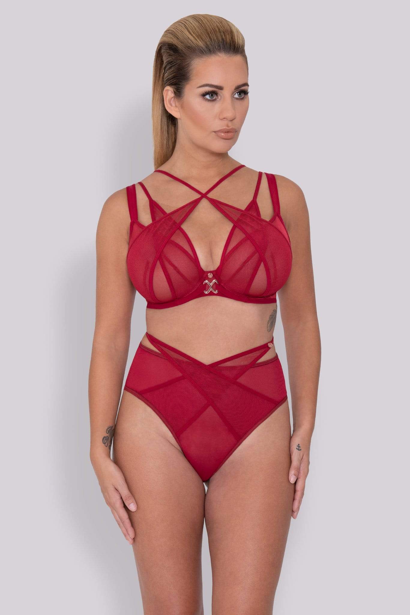 Scantilly Black Magic Plunge Red Bra