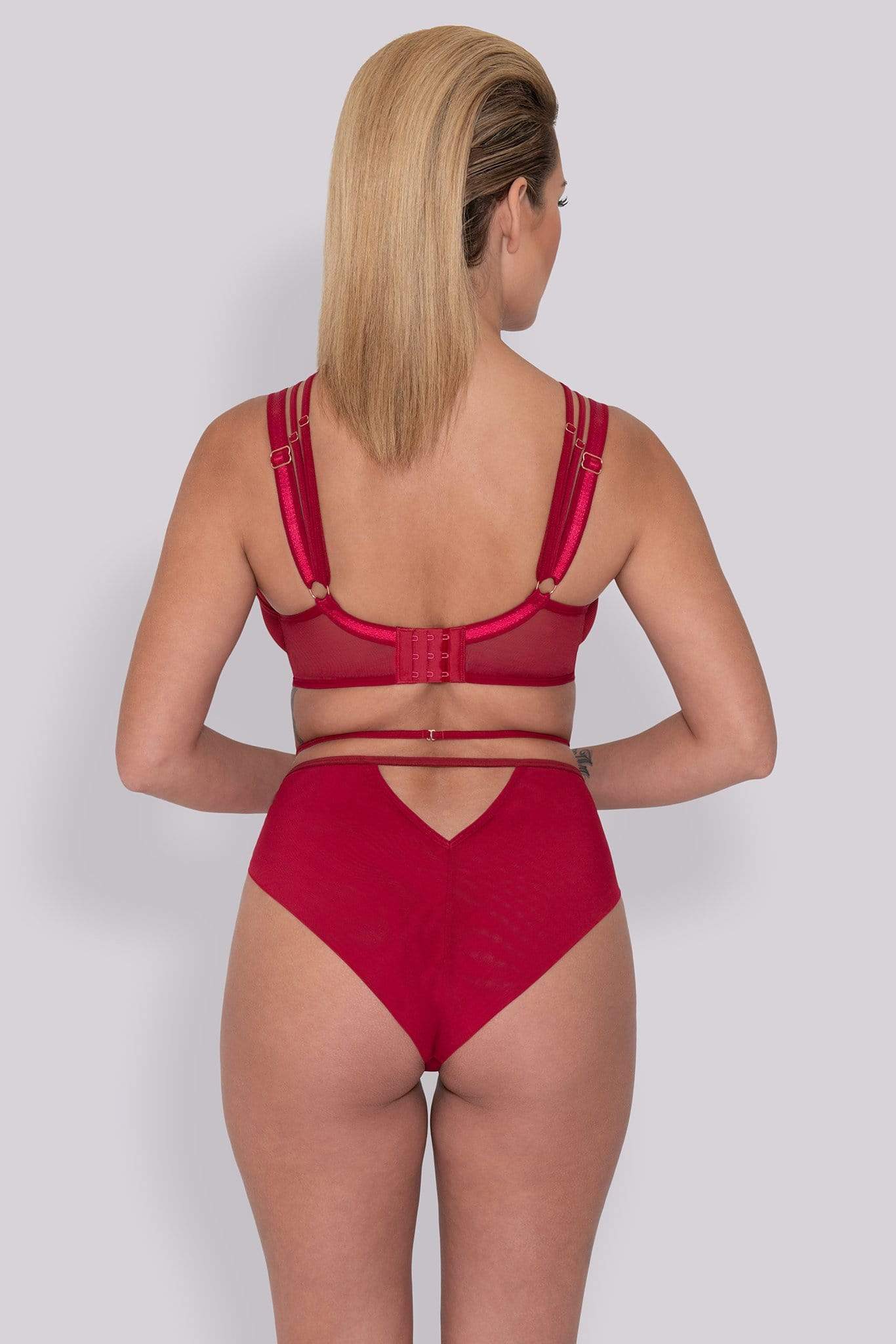 Scantilly Black Magic High Waist Red Brazilian Brief